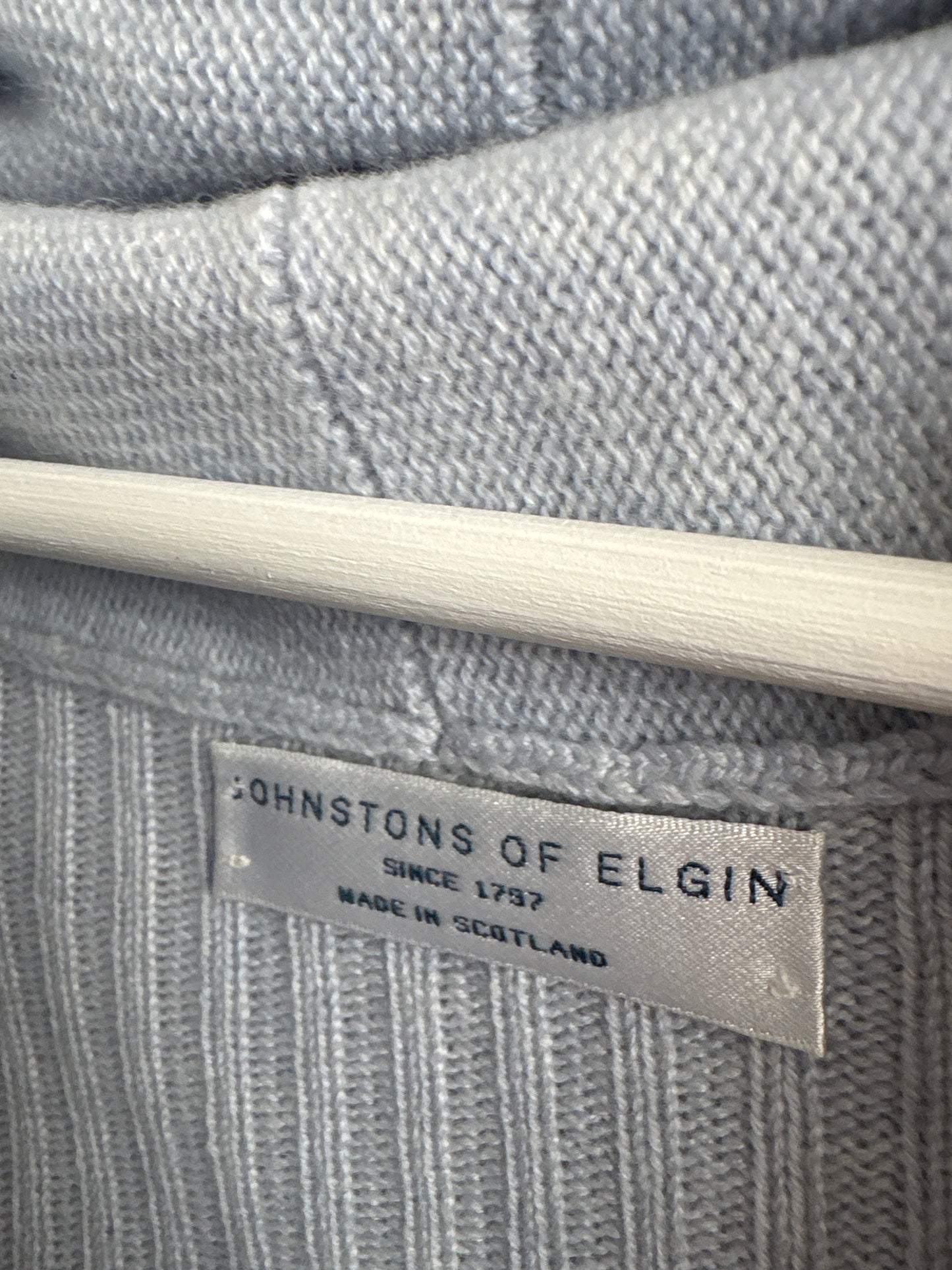 Cardigan baby Blue din cașmir cu guler supradimensionat în croi feminin