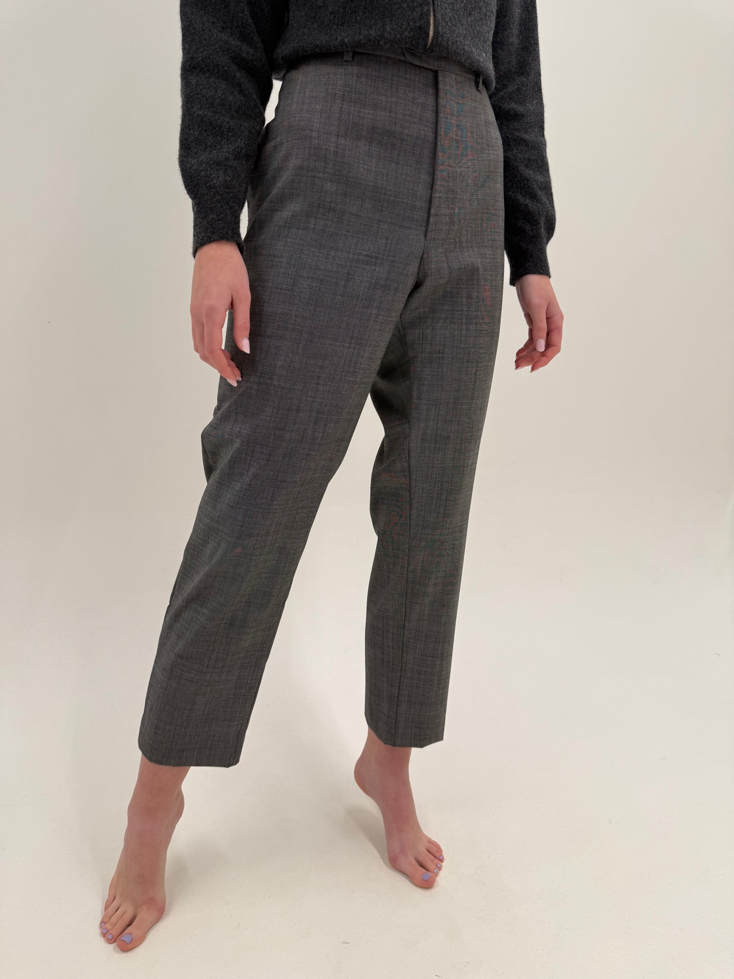 Pantaloni clasici din lana extrafina italienești