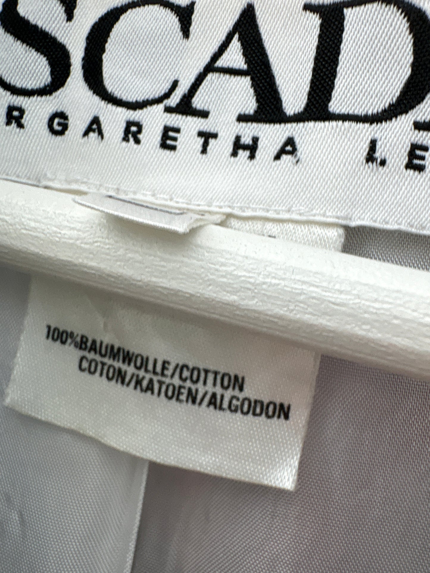 Sacou Escada vintage de vară în carouri alb negru cu închidere dublă și broderie