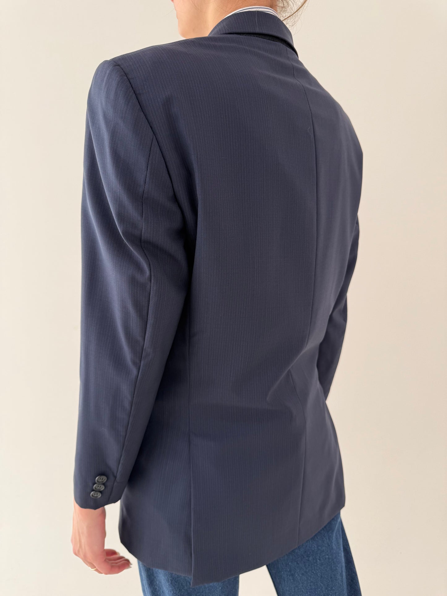 Set sacou + vestă italian din lanita extrafina în croi actual