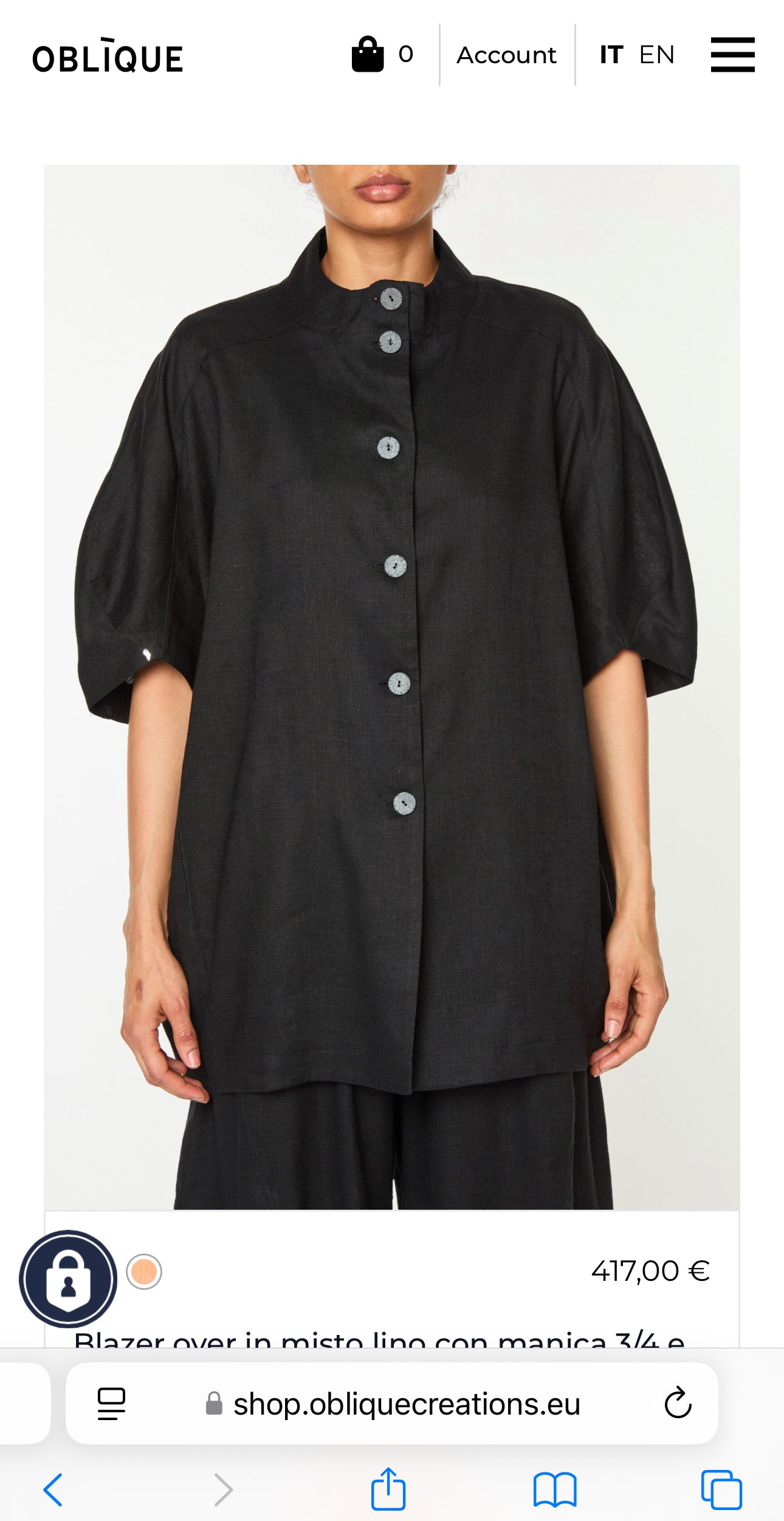 Sacou negru de brand luxury italian în croi super chic modern