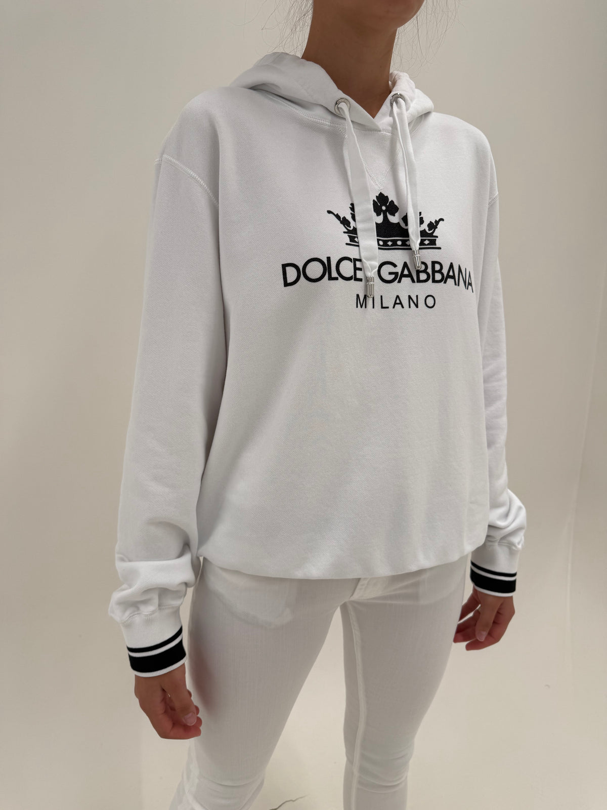 Hanorac Dolce&Gabbana din bumbac gros în croi oversized tall