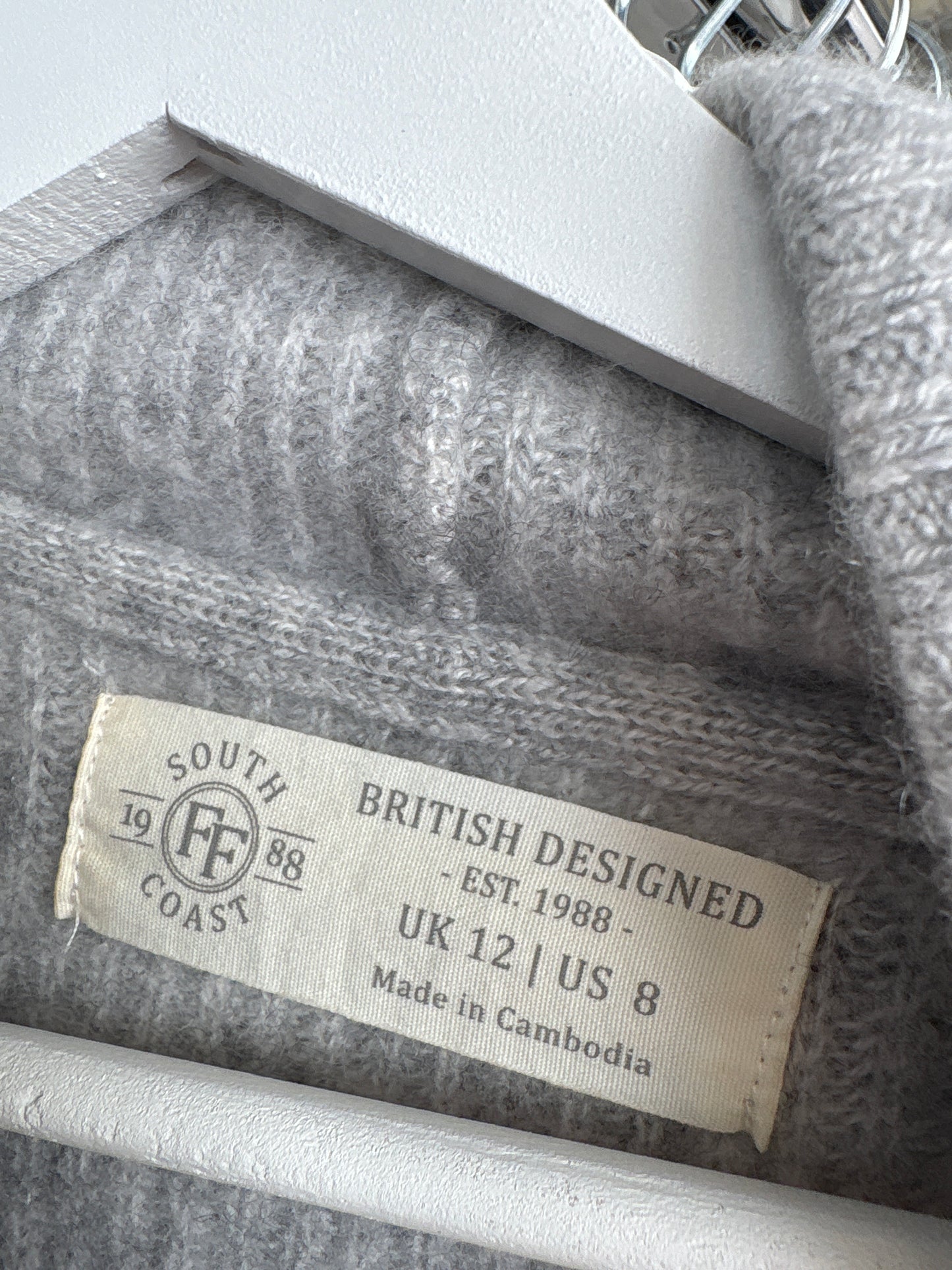 Hanorac petite din cașmir high end excepțional silver gray