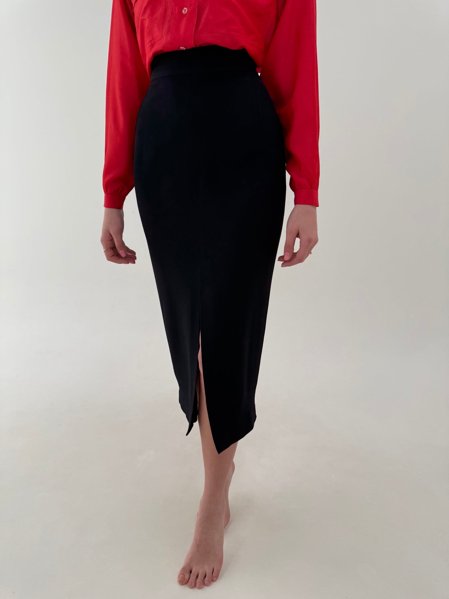 Fustă luxury creion de brand de nișă Gai Mattiolo spre maxi