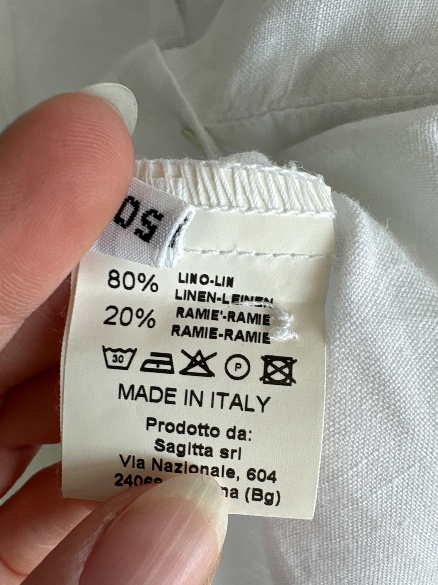 Cămașa excepțională italiană din in și ramie în croi lejer