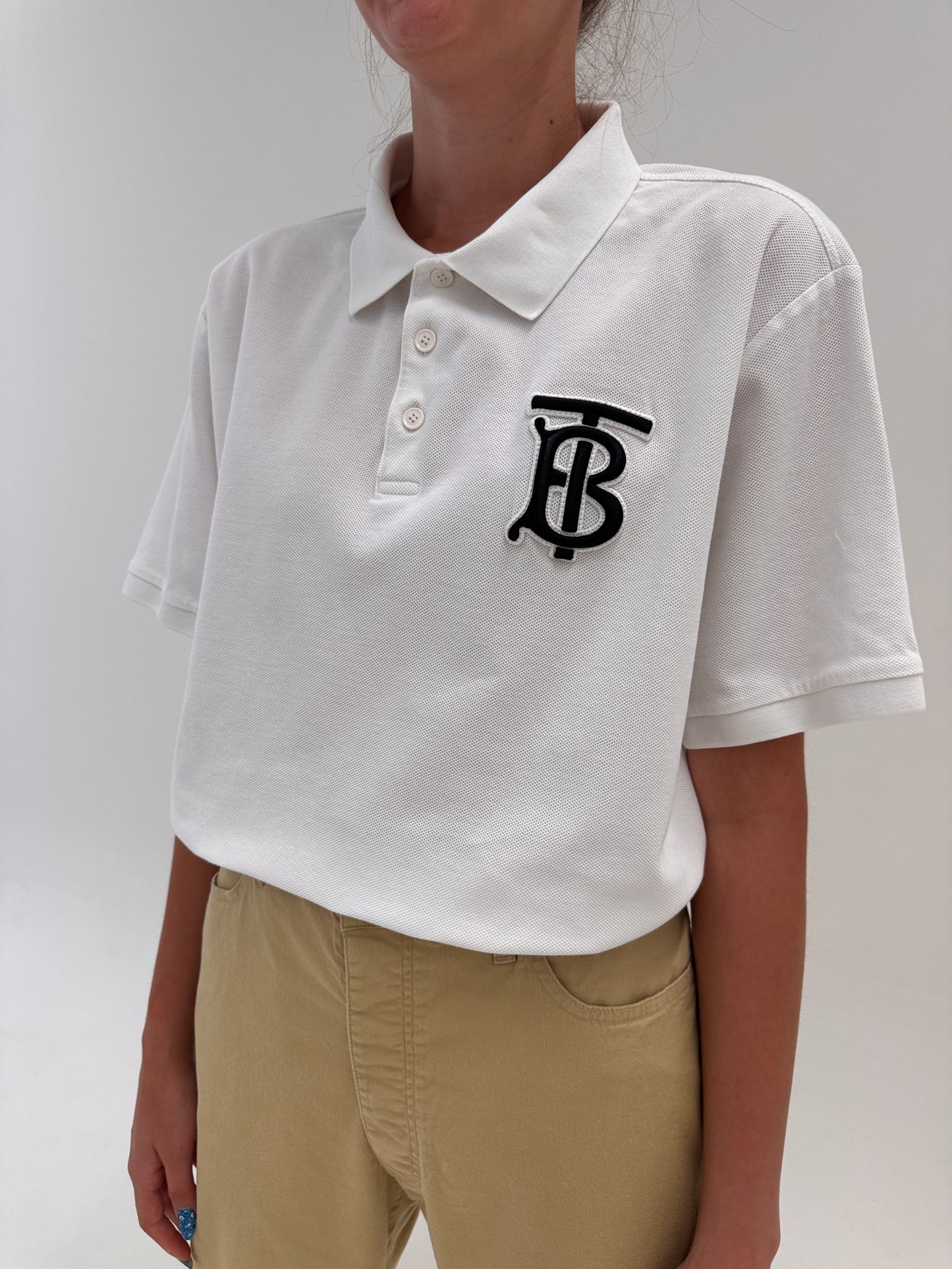 Top polo Burberry model actual din bumbac excepțional de gramaj mare
