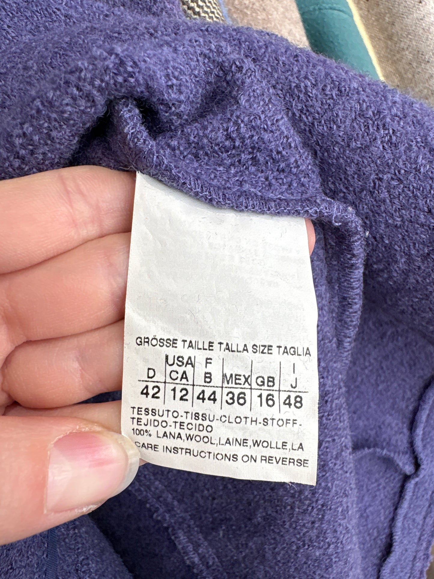 Sacou dusty lavender din boiled wool ultra confort cambrat italian