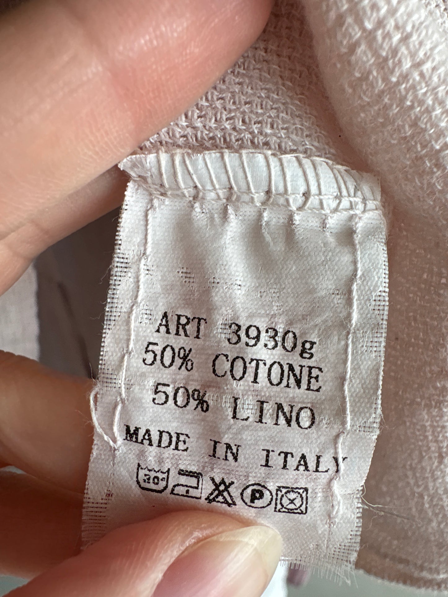 Tunica powder pink din pânză de in și panza bumbac în croi chic oversized