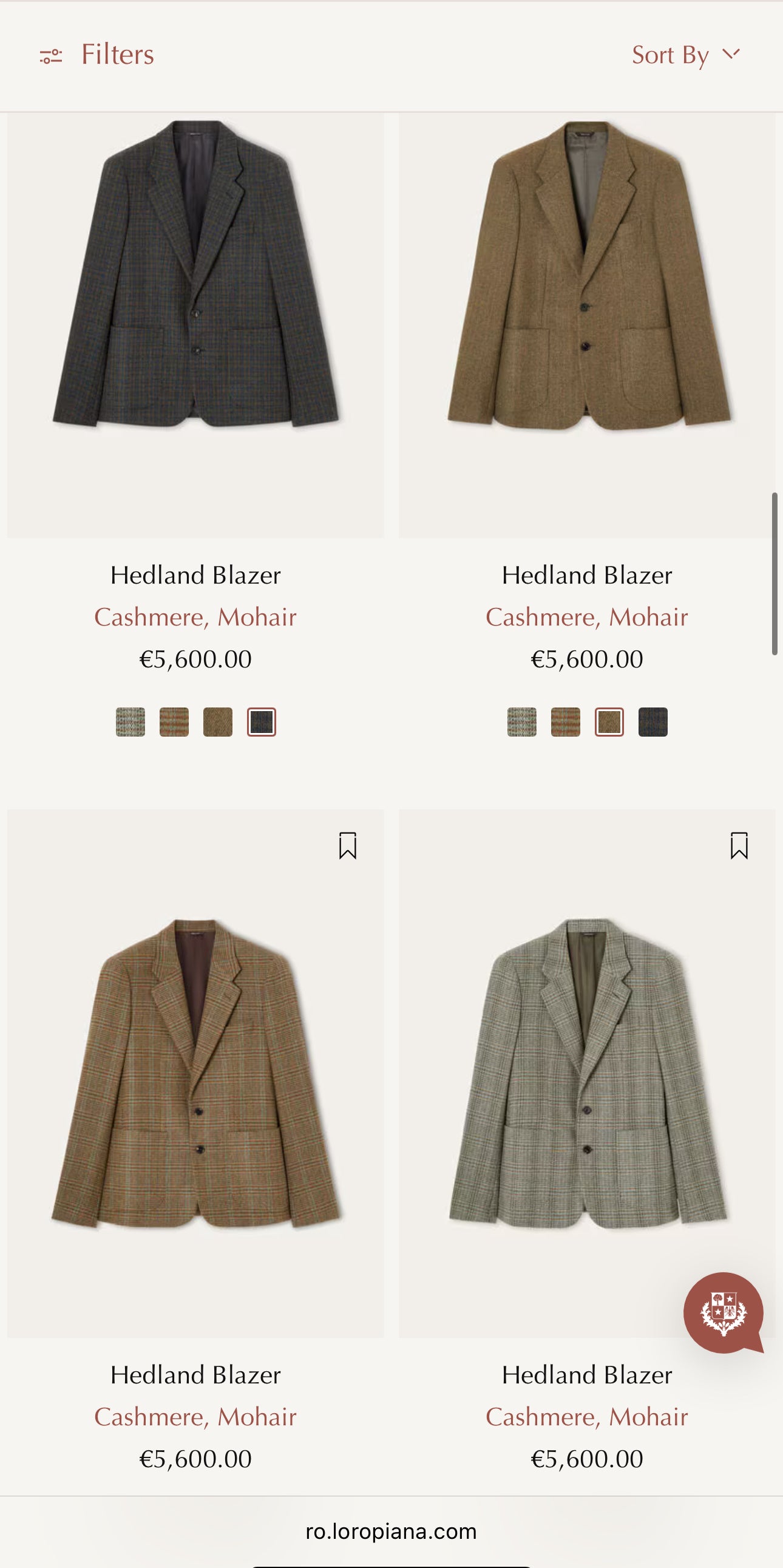Sacou camel Loro Piana din tweed Donegal din 100% cașmir