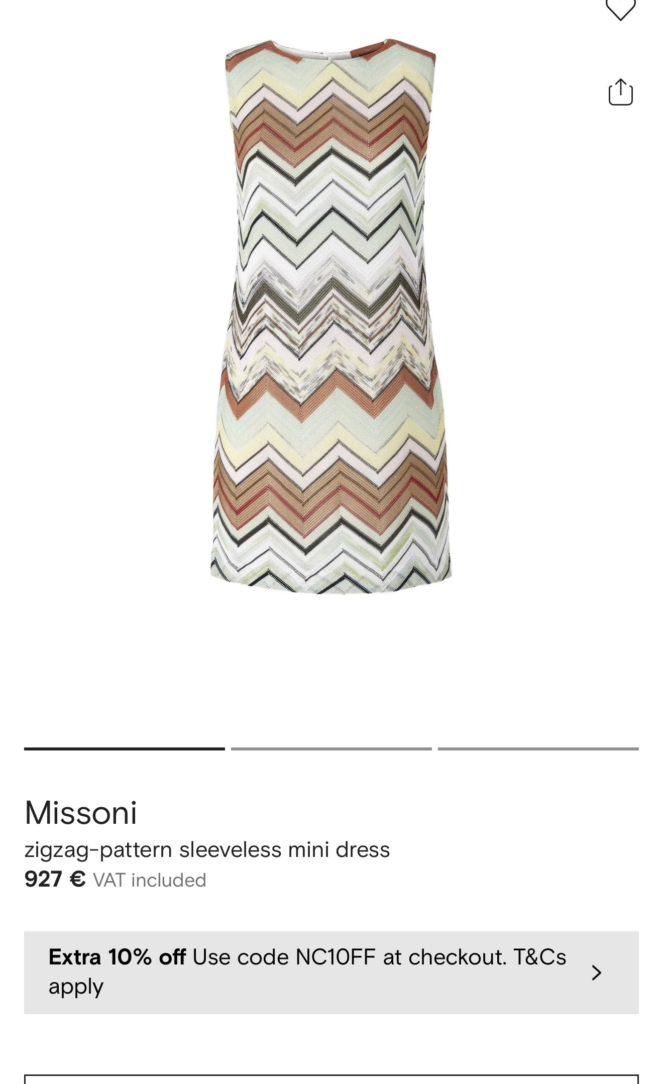 Rochie vintage Missoni cu influențe casual cu guler macrame din bumbac