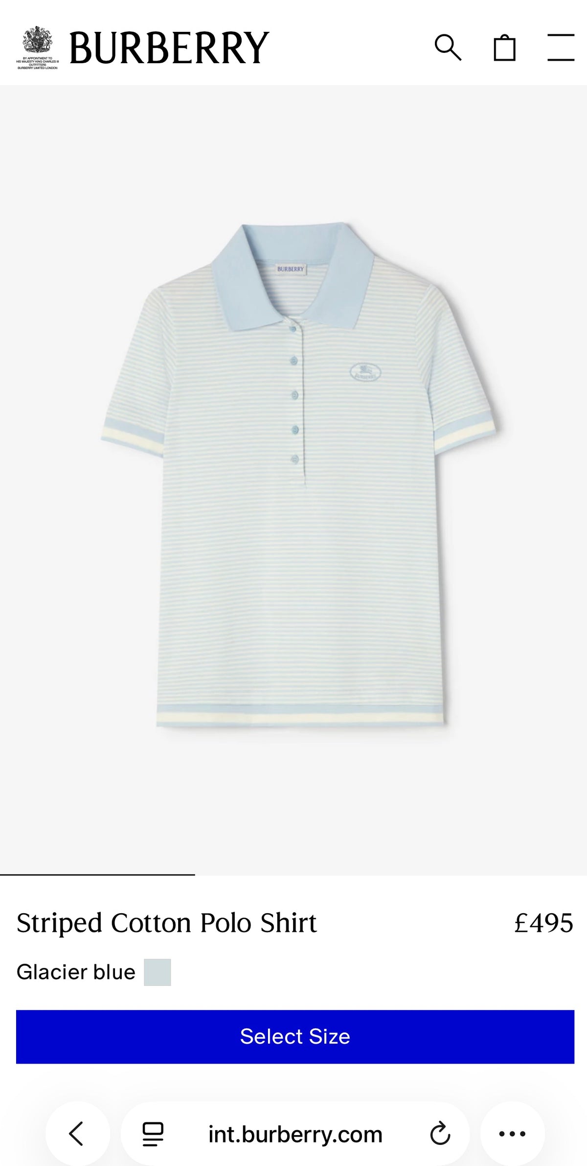 Top Burberry polo camel din bumbac excepțional de gramaj mare