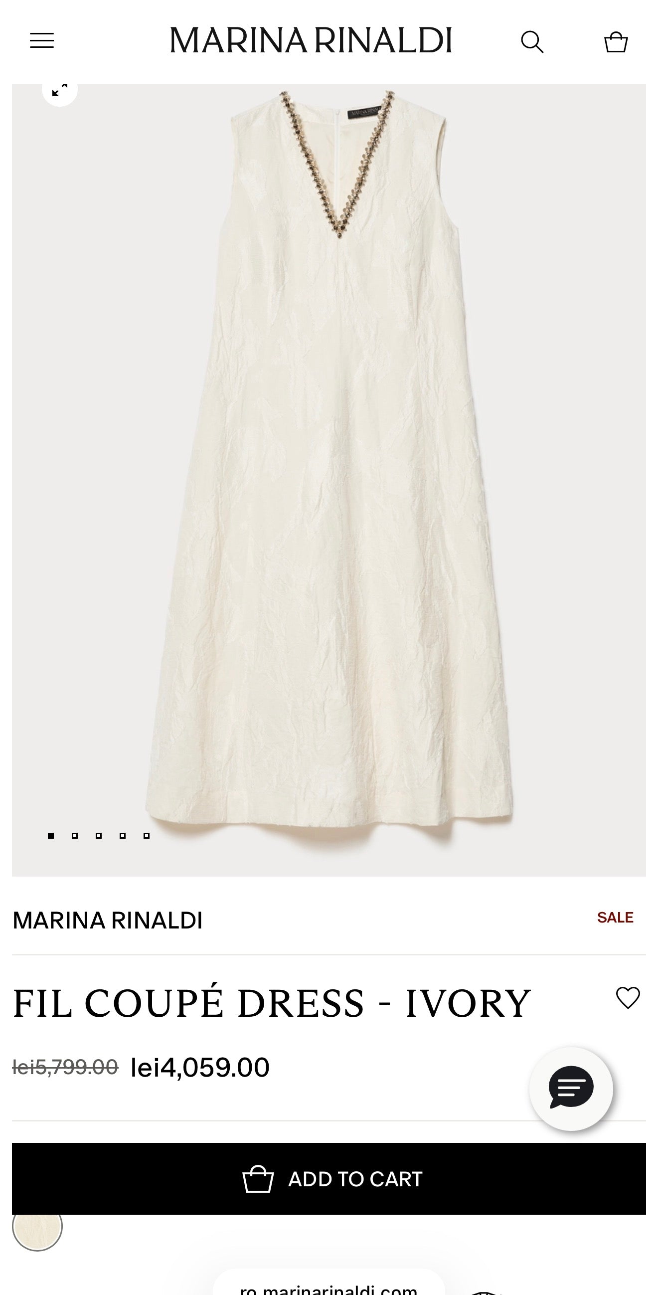 Rochie de brand luxury plus size Marina Rinaldi din poplin excepțional de bumbac