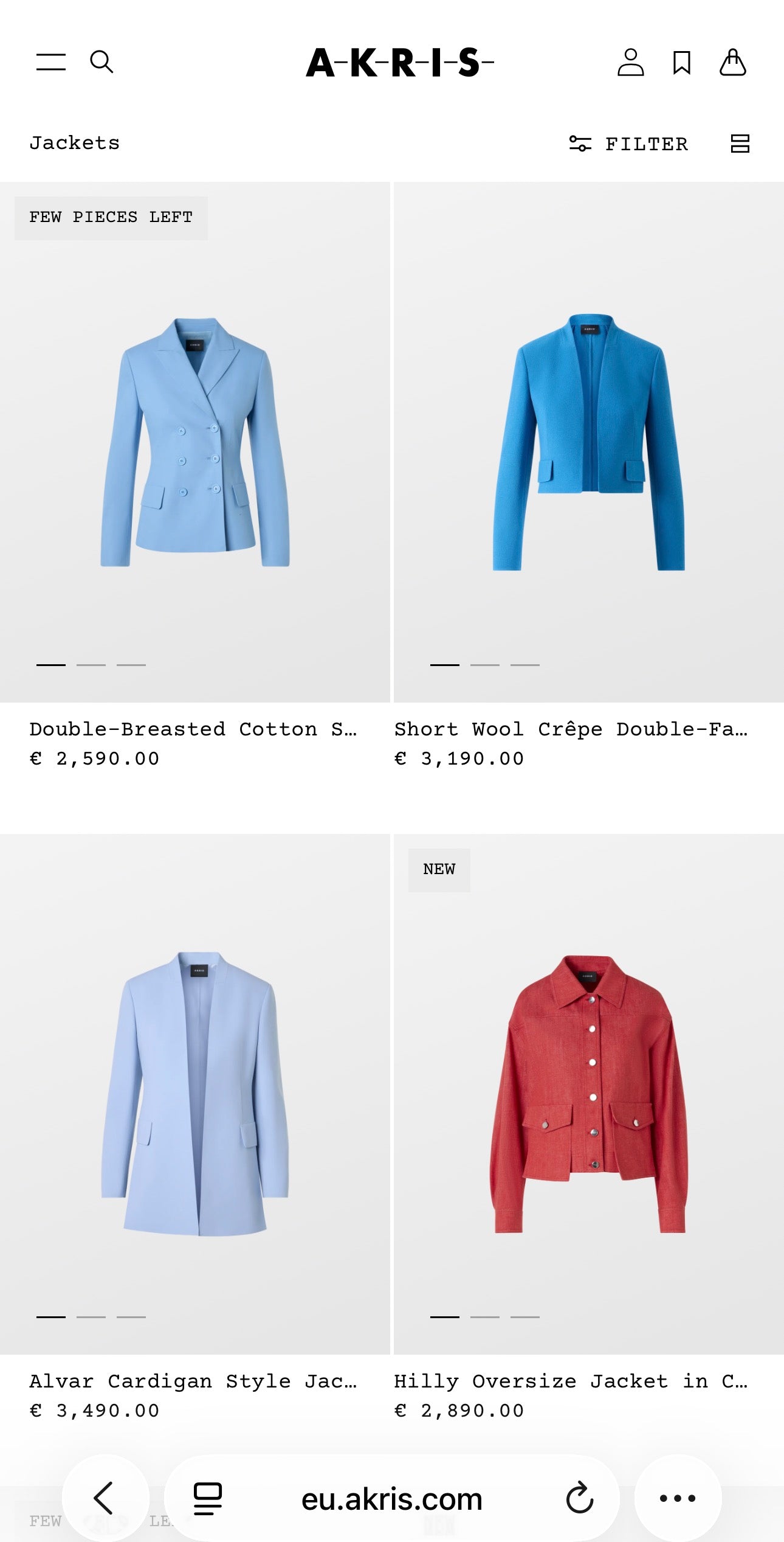 Sacou ultra luxury AKRIS din mătase naturală în croi retro modern light salmon orange