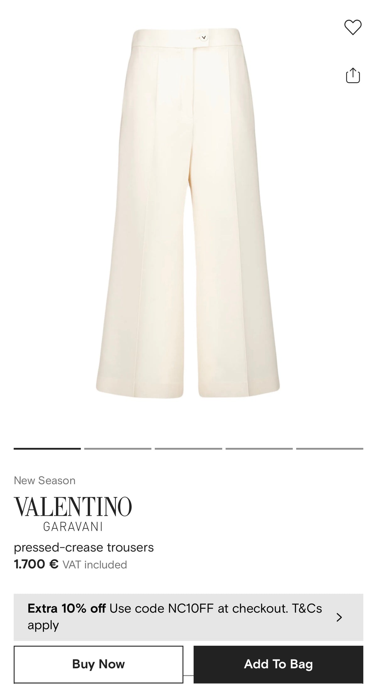 Pantaloni Valentino petite dusty gold din stofă de mătase naturală