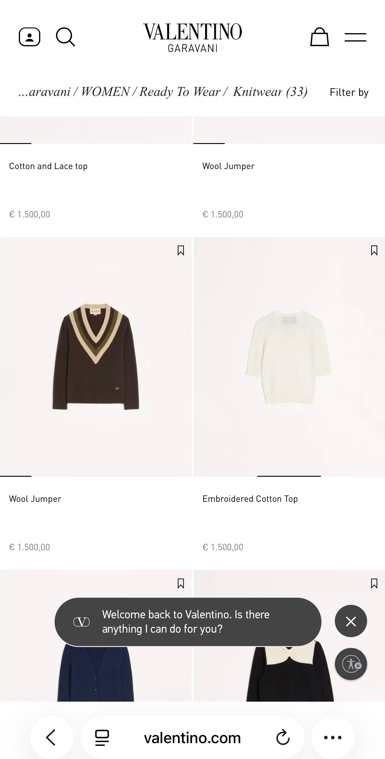 Jacheta Valentino alb negru din jerse ribbed cu logo discret lateral