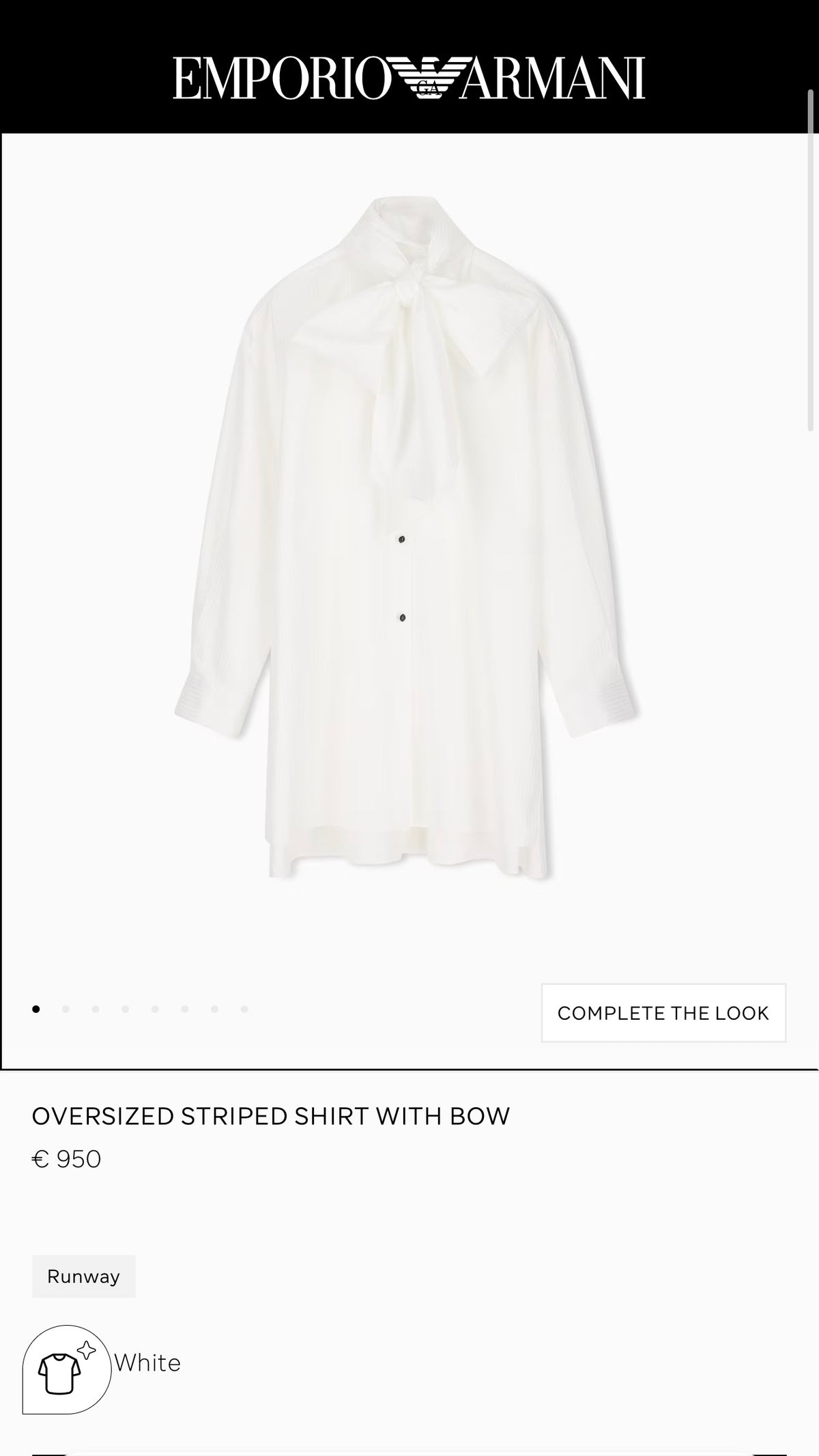 Cămașa Emporio Armani din mătase naturală silver gray