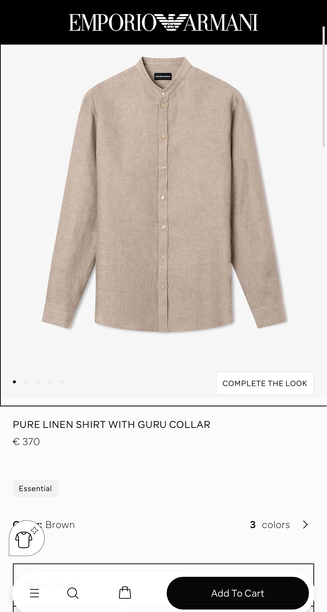 Cămașa Armani tall plus size baby blue cu dungi verticale camel din bumbac texturat