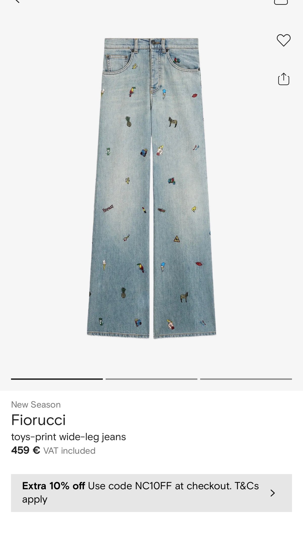 Jeans de brand luxury italian Fiorucci classic wash petite