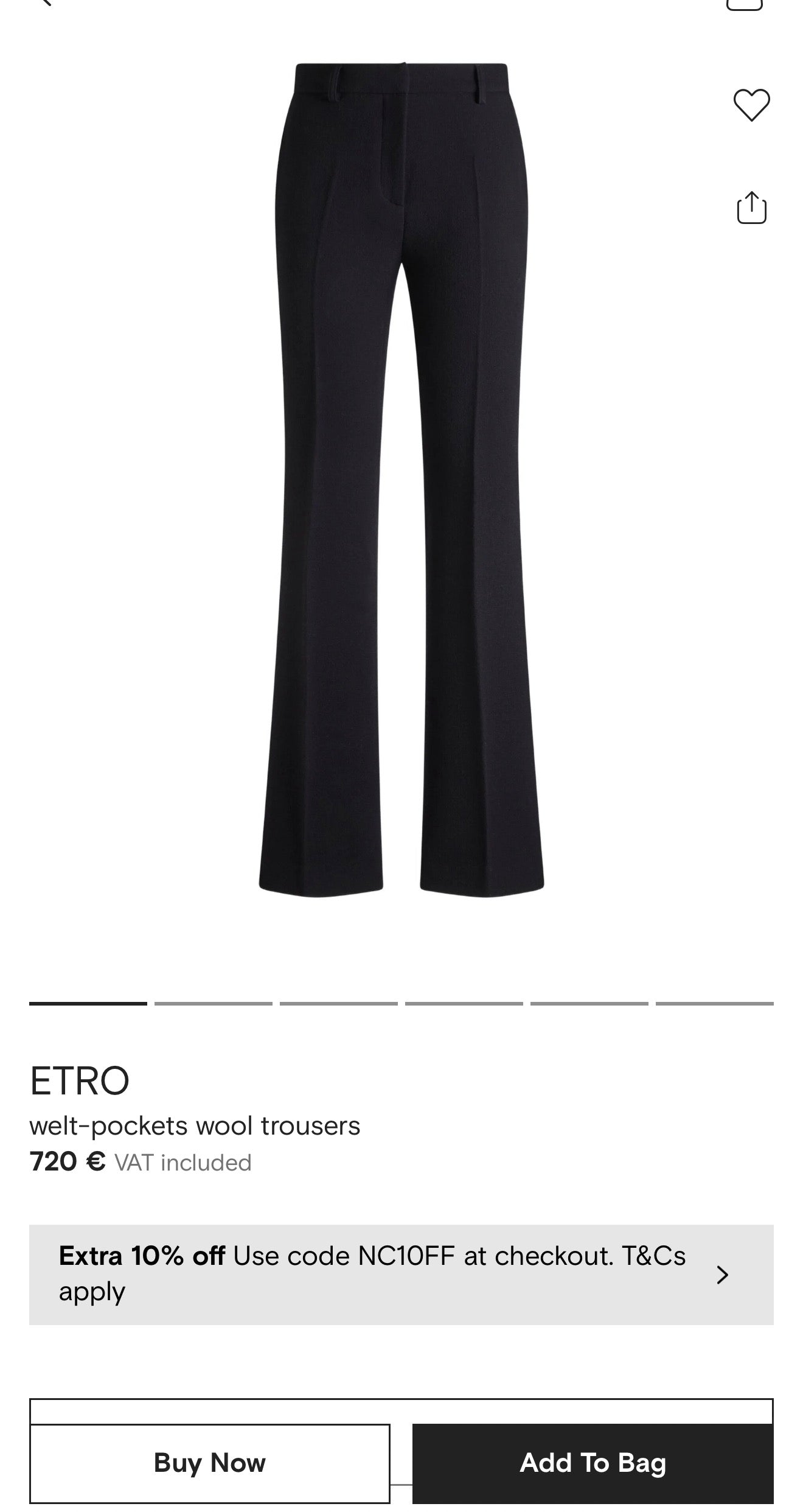 Pantaloni luxury Etro din poplin de bumbac în croi clasic atemporal
