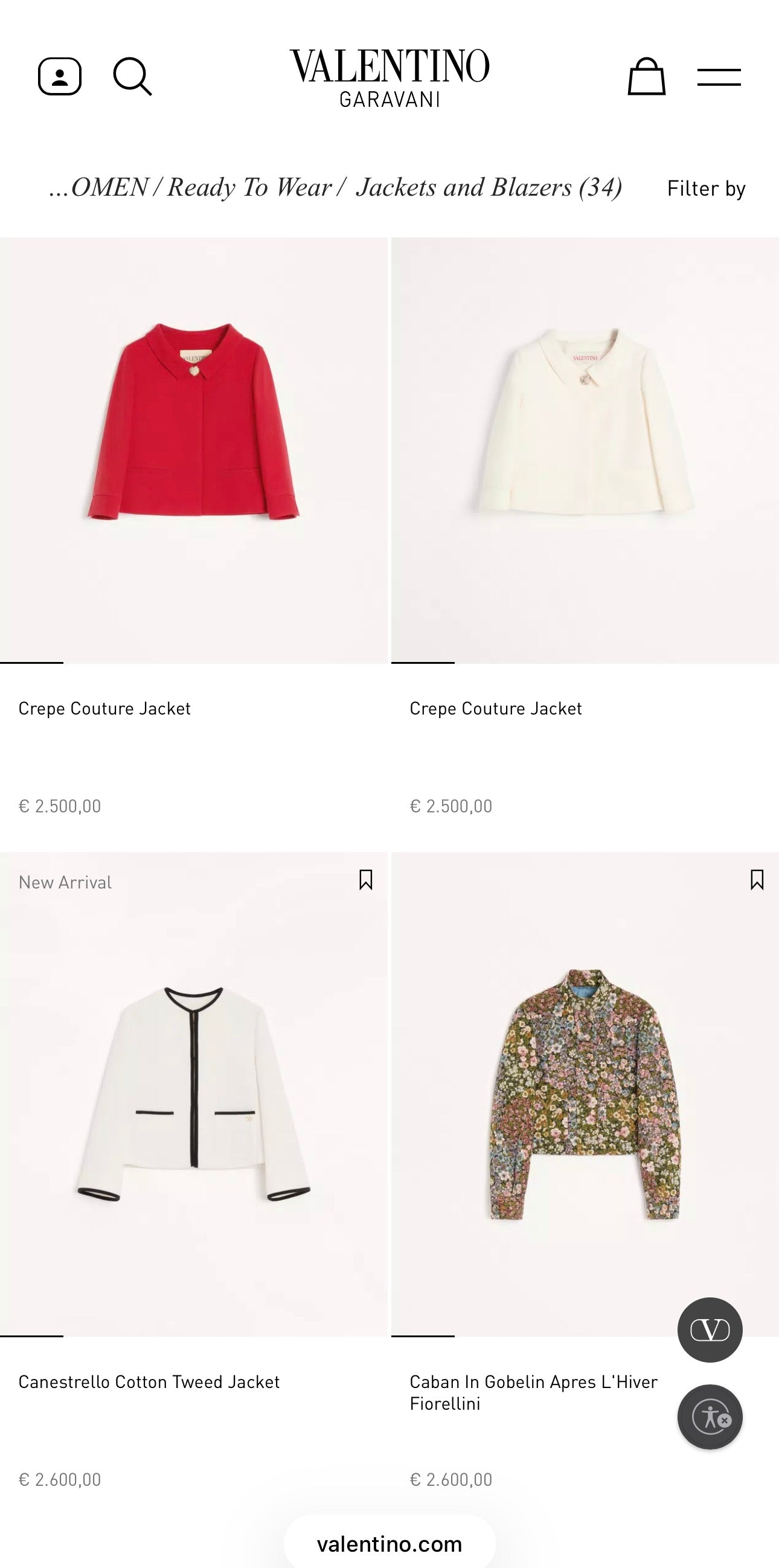 Sacou vintage Valentino în croi retro modern