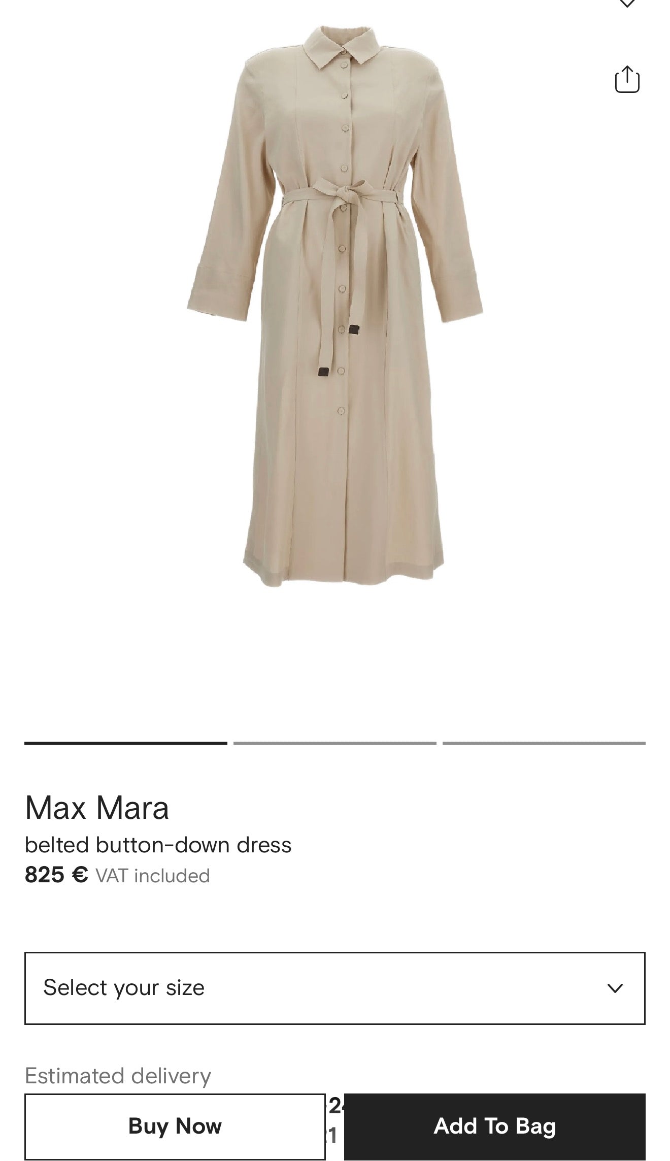 Rochie Max Mara din in excepțional în croi clasic electric orange