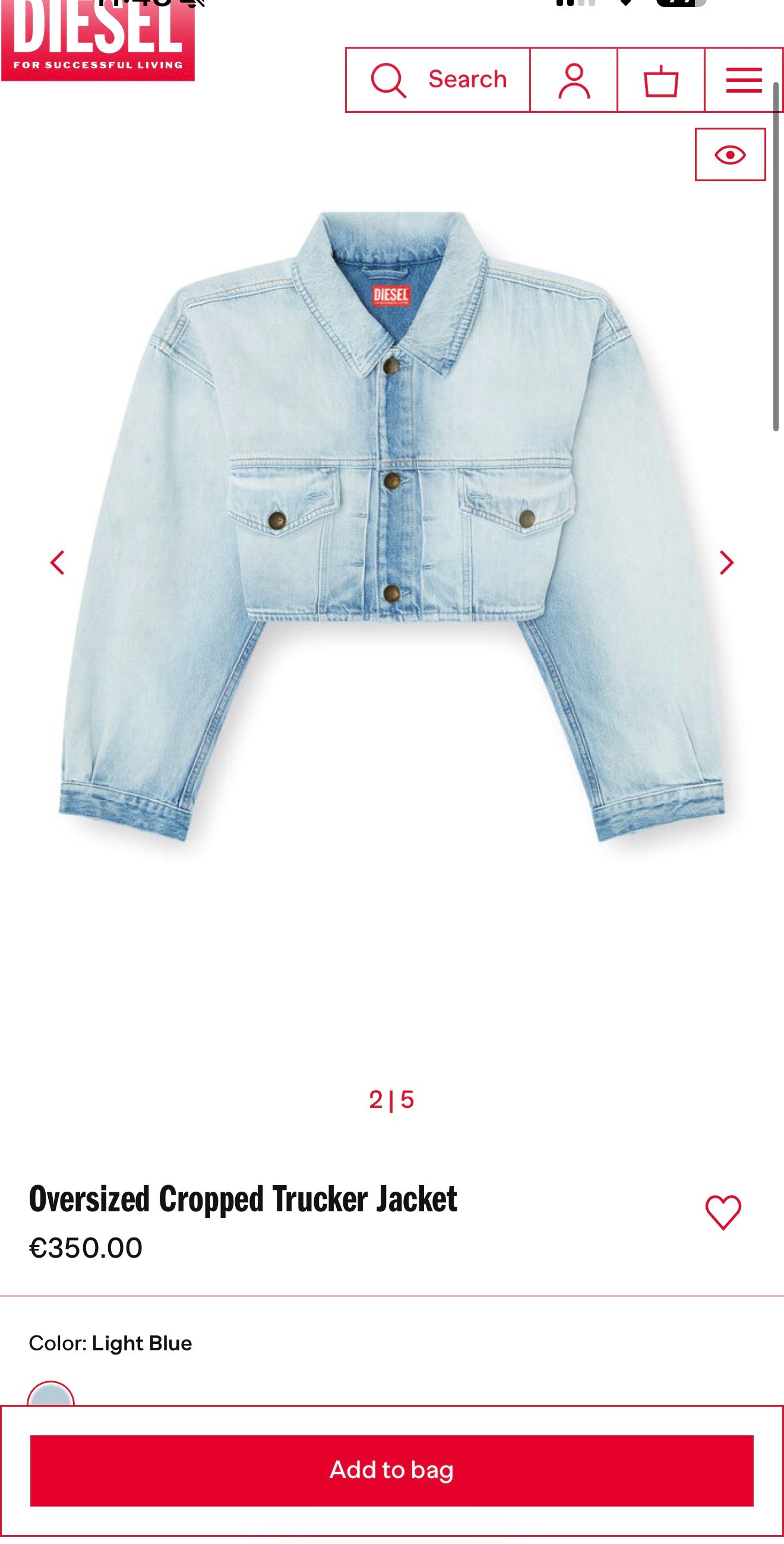 Bomber Diesel de vară super vaporos cu print în culori neutre