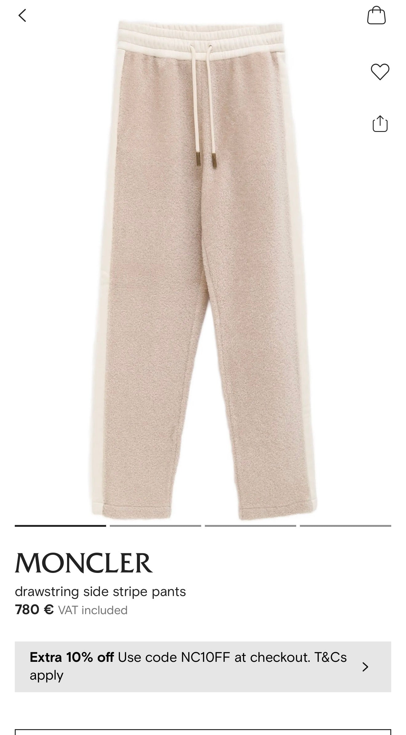 Pantaloni sport Moncler din bumbac gros ultra confort tall