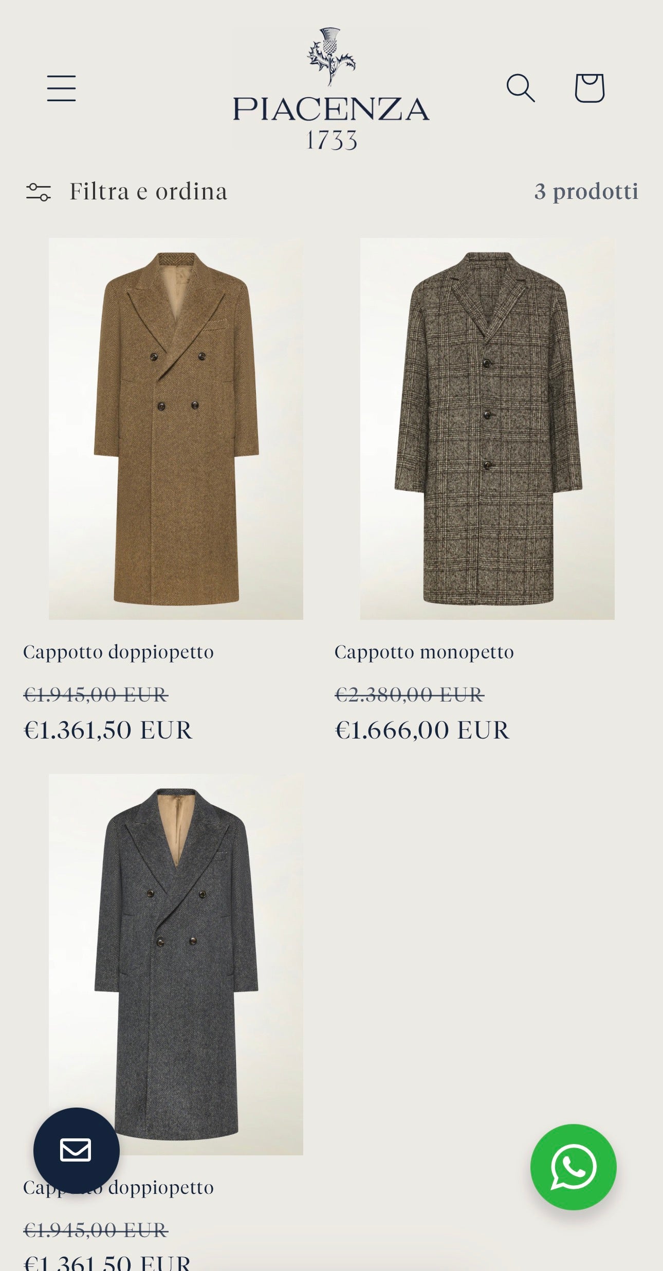 Palton ultra luxury Piacenza lucrat manual din cașmir și lana cu guler amplu de blană