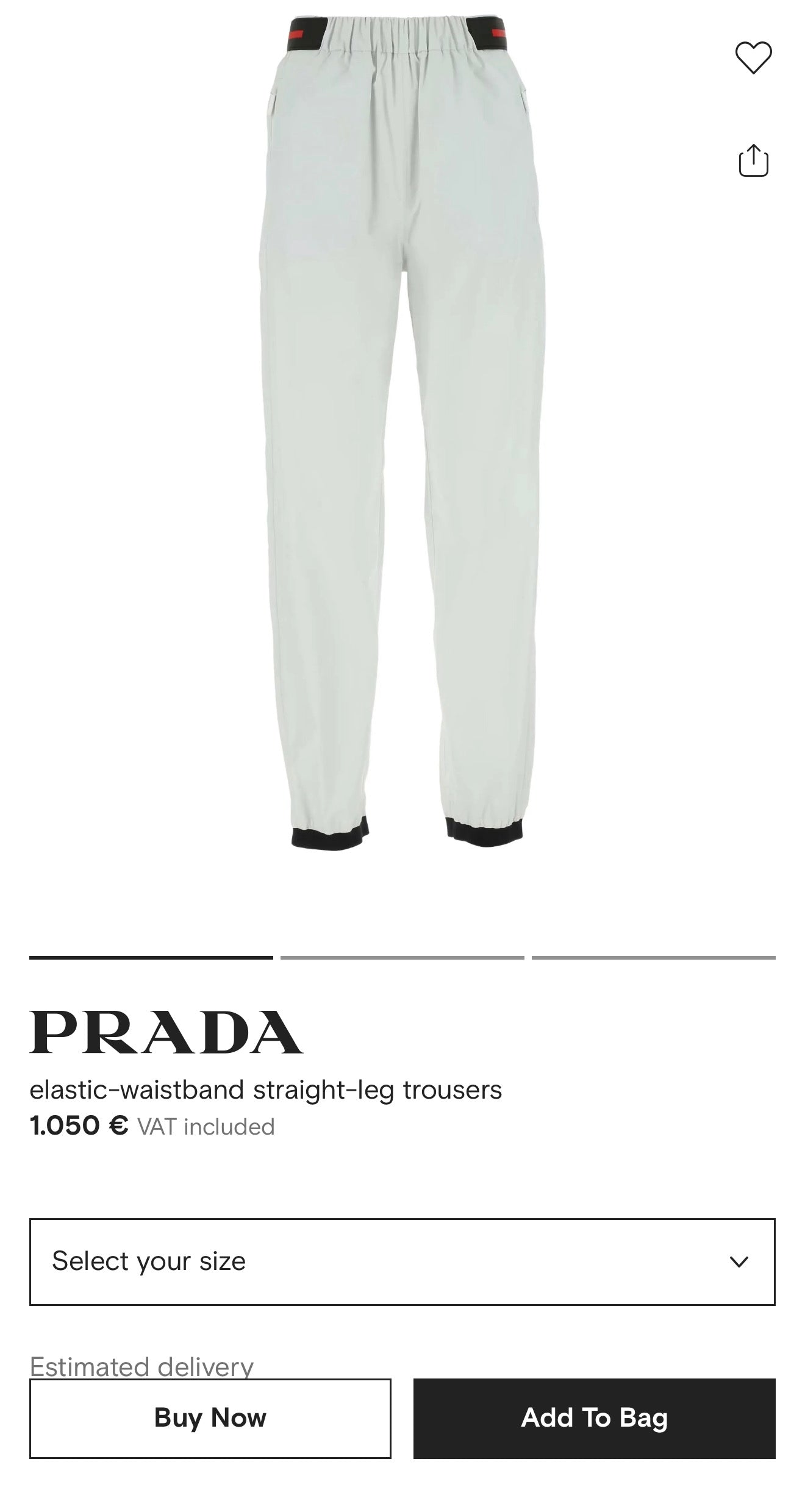 Pantaloni business Prada off white modelatori petite