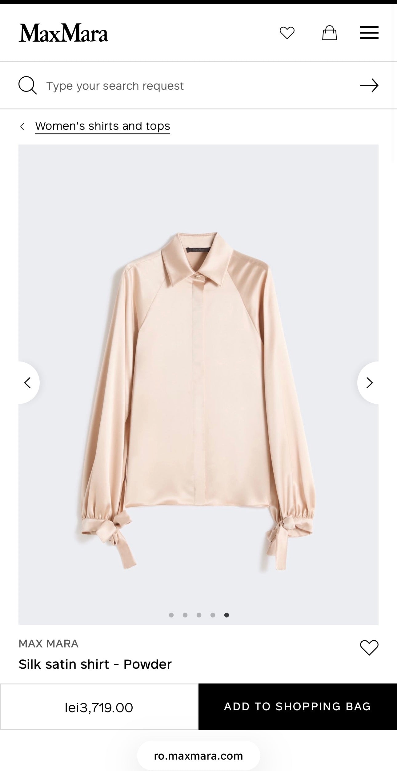 Cămașa Max Mara Sage green din mătase naturală