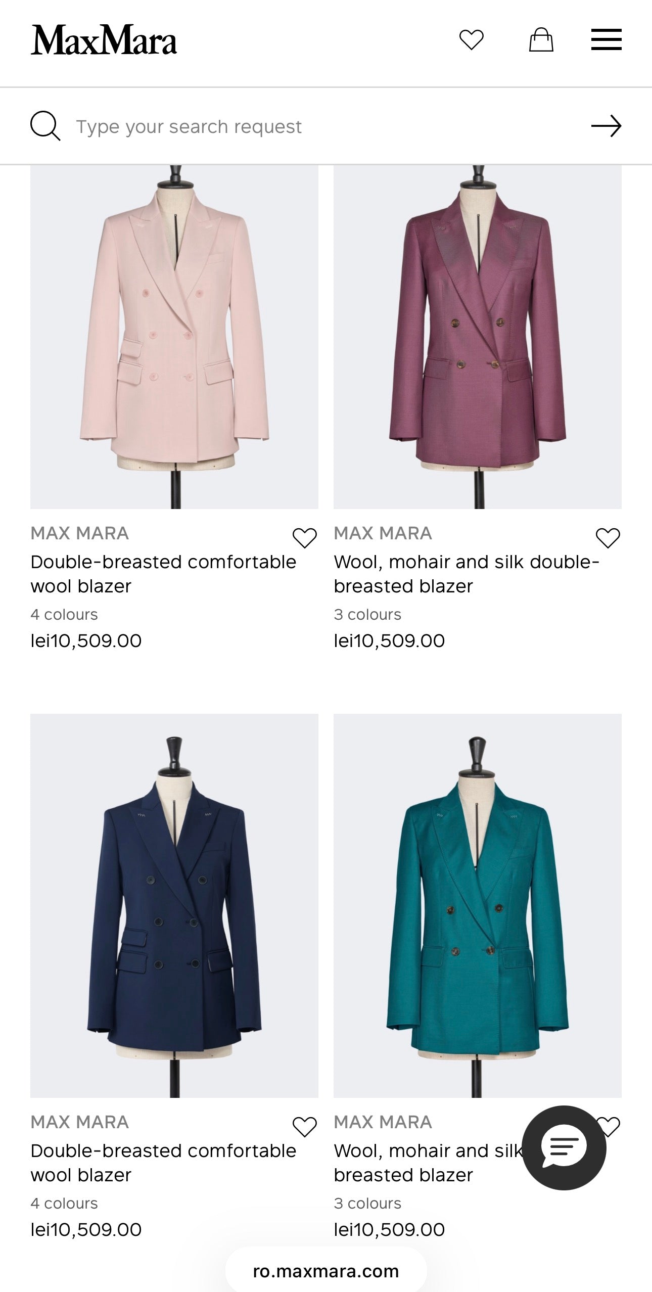 Sacou Max Mara din tweed excepțional de lana în carouri