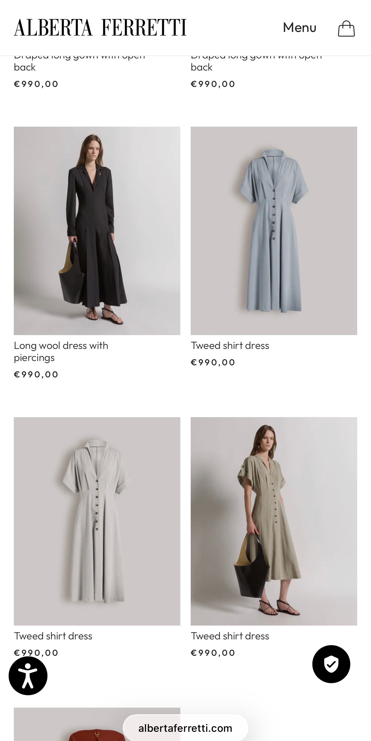 Rochie luxury Alberta Feretti business cu talie ultra marcată și pense jeans blue