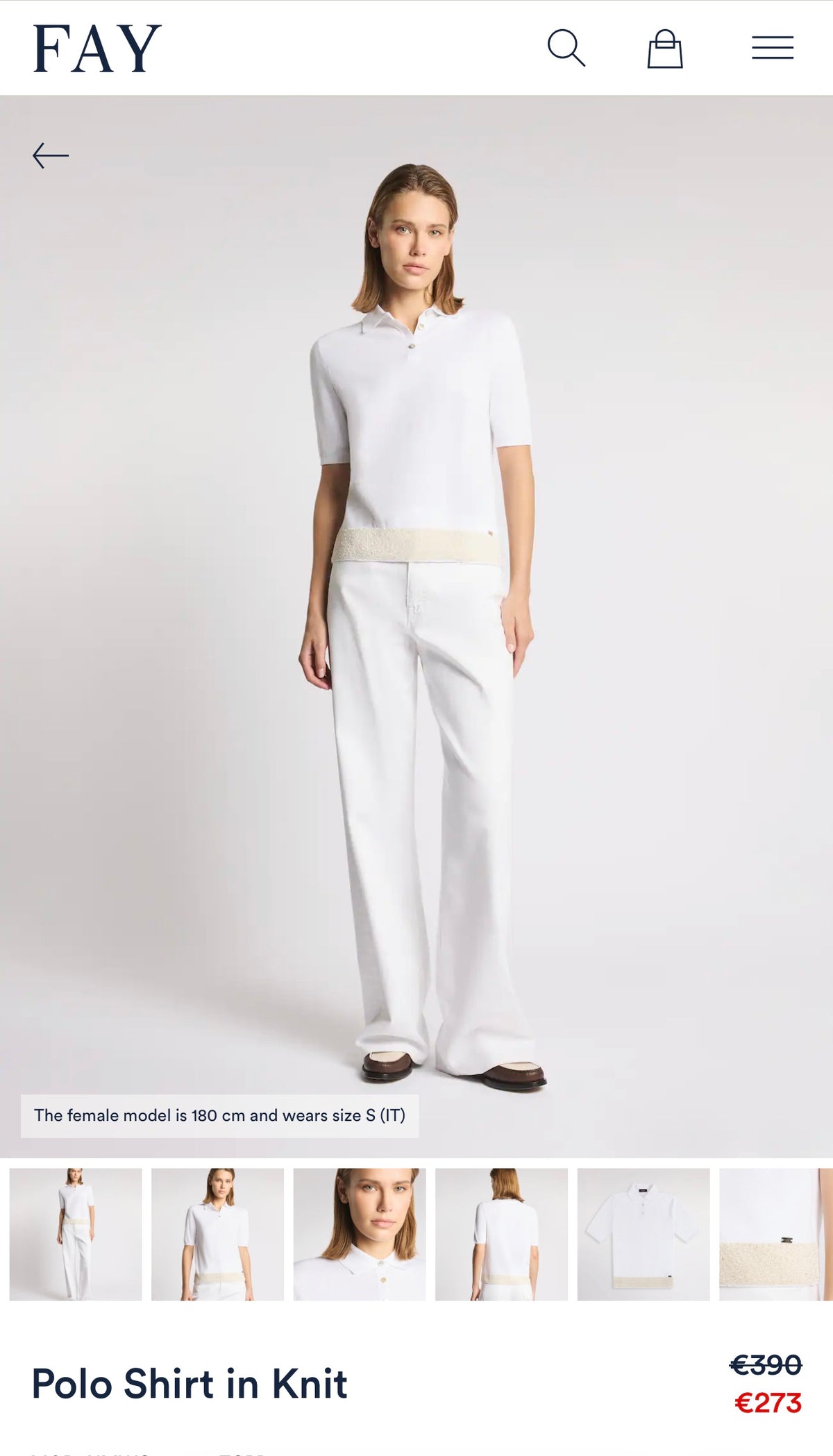 Top polo de brand luxury italian Fay din bumbac excepțional ultra confort
