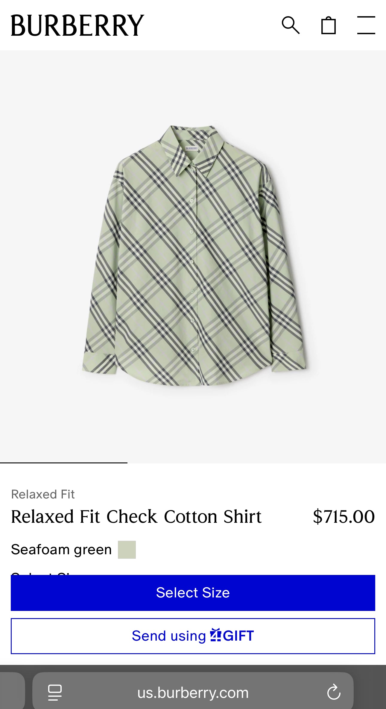 Cămașa Burberry cu print specific brandului din poplin de bumbac