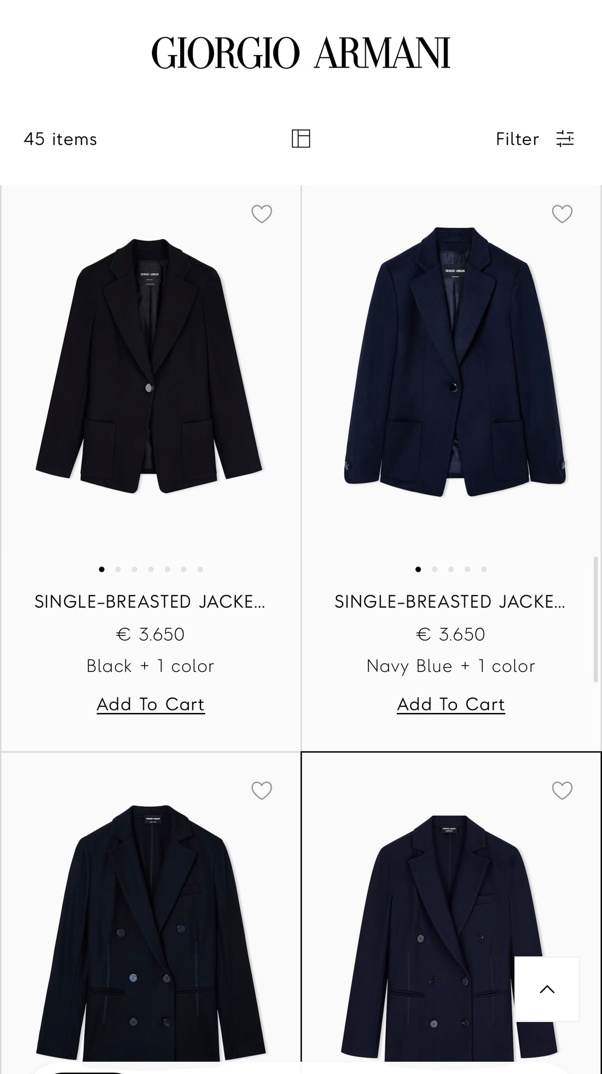 Sacou ultra luxury Giorgio Armani din lana de extrafina și interior 100% mătase naturală