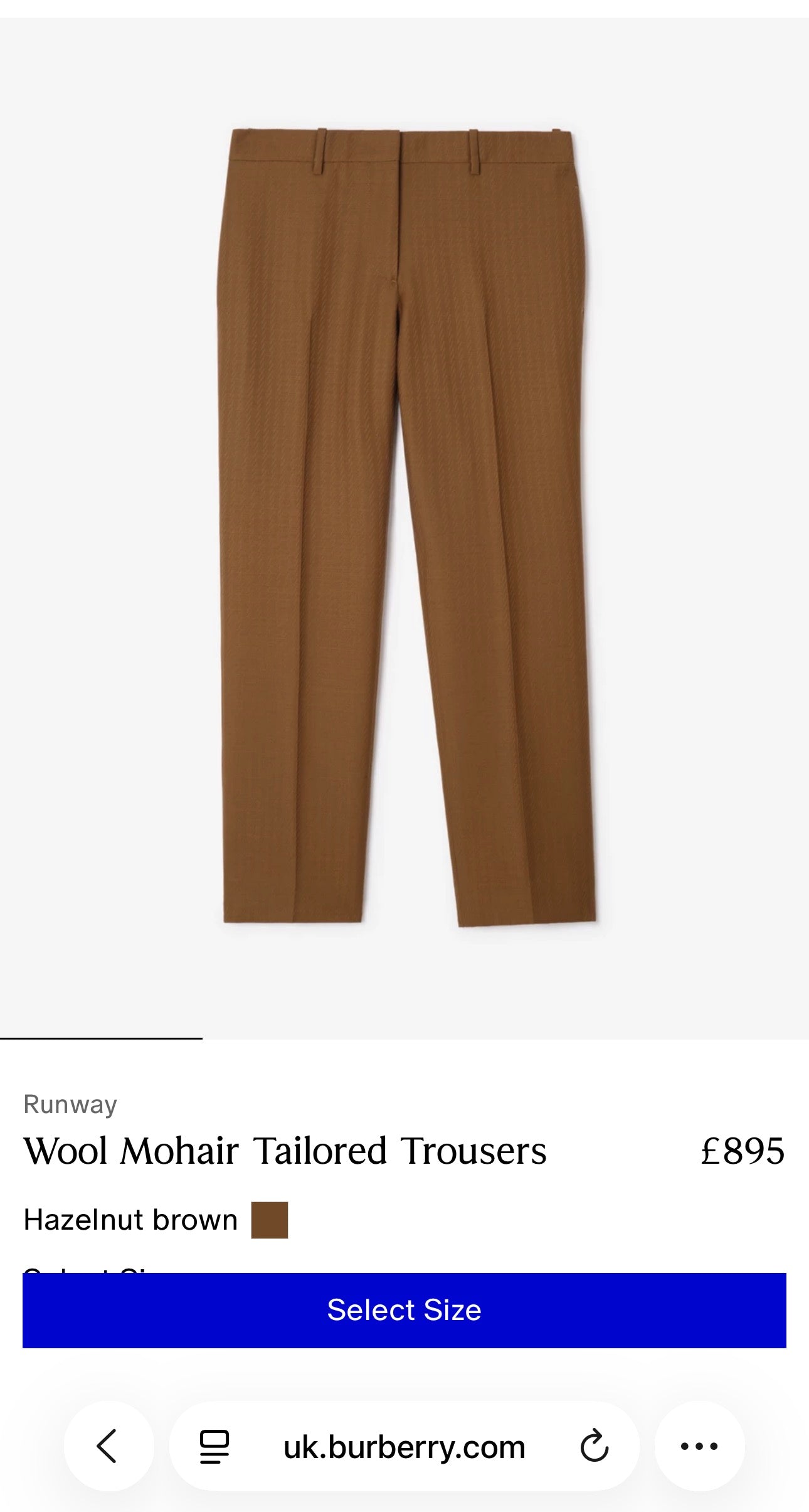 Pantaloni Burberry camel cu pense din lanita extrem de subțire de primăvară-vară