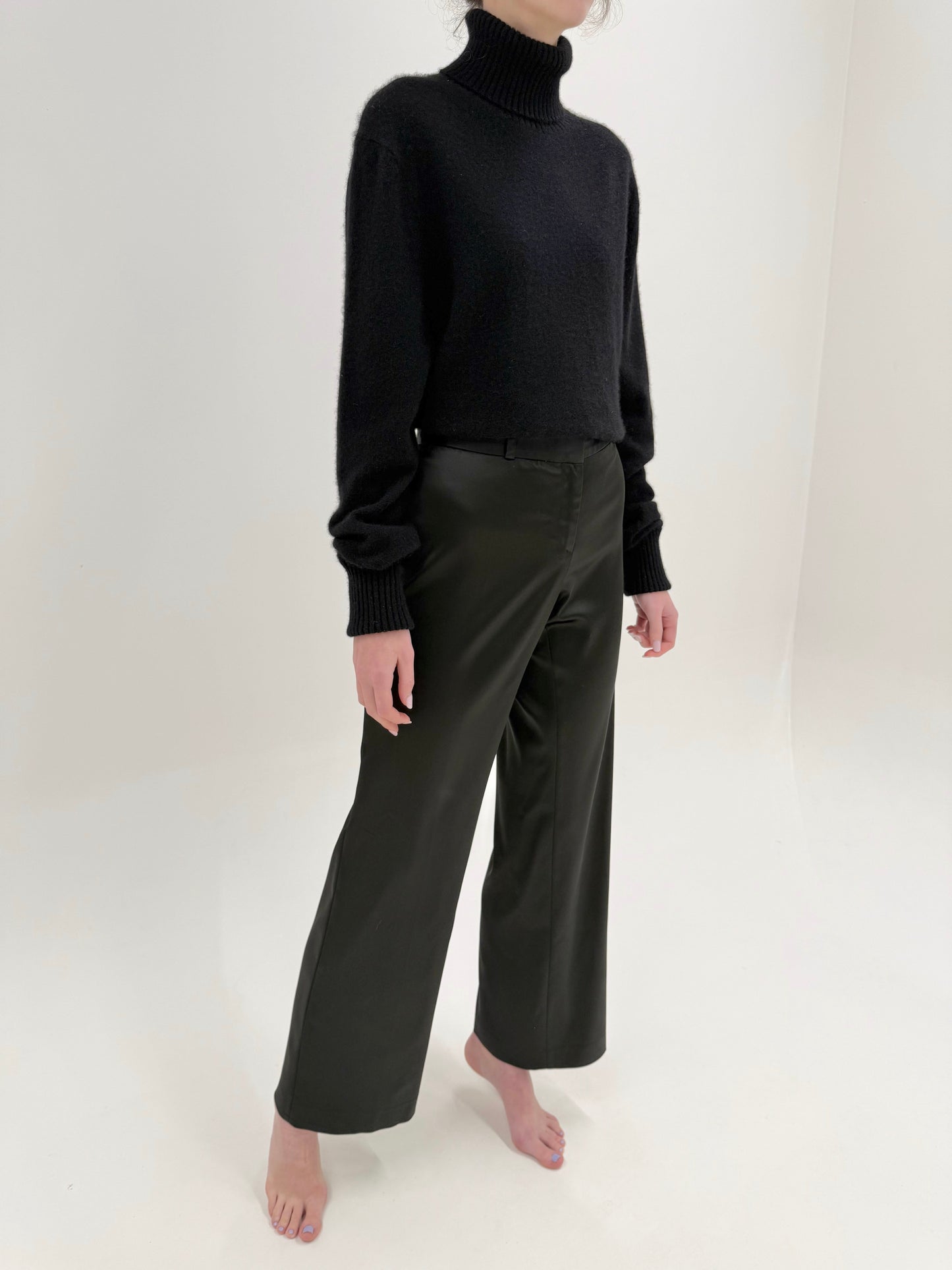 Pantaloni luxury Alberta Feretti de ocazie în croi drept