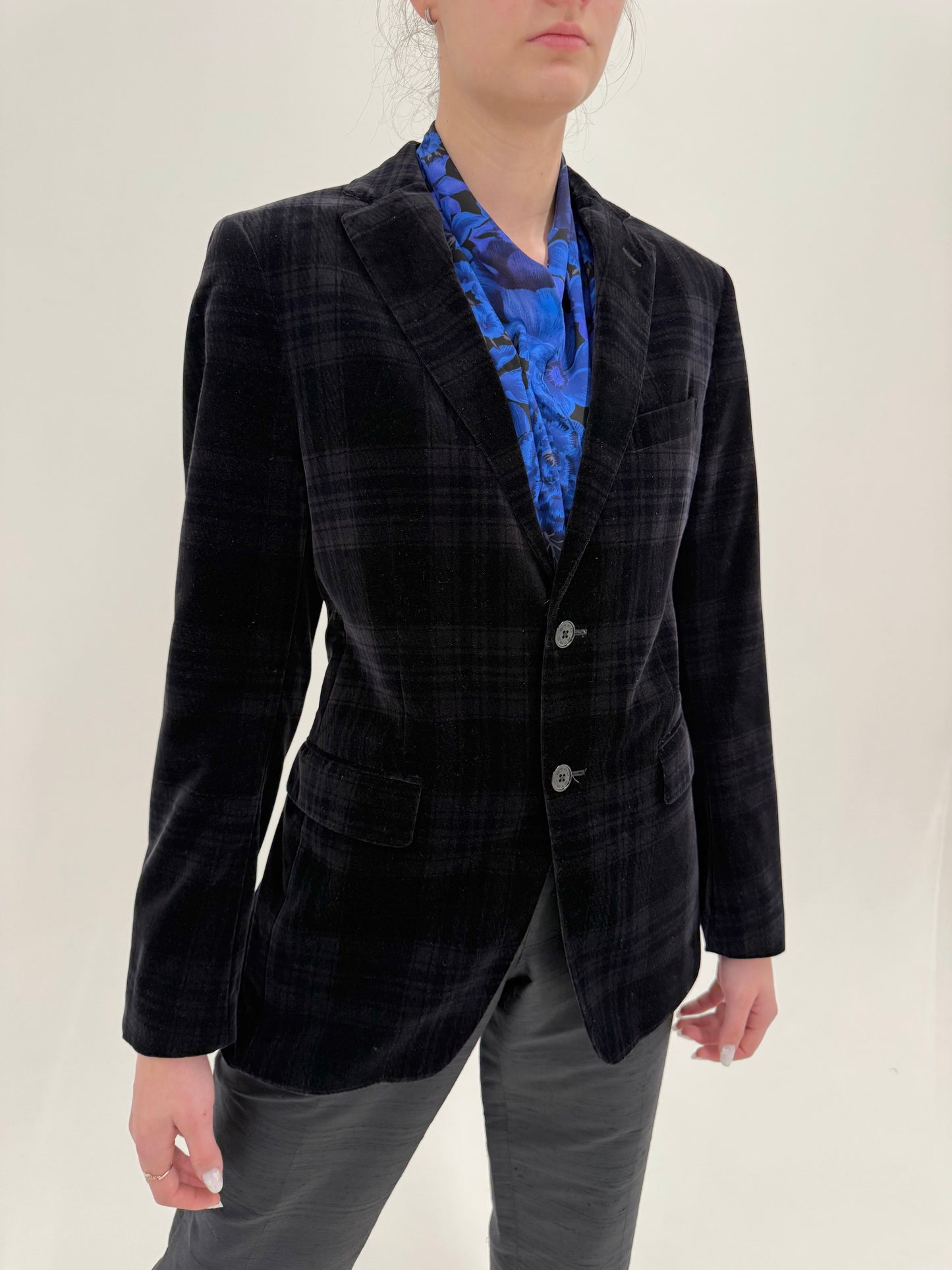 Sacou luxury Etro din catifea excepțională cu interior din mătase naturală specific