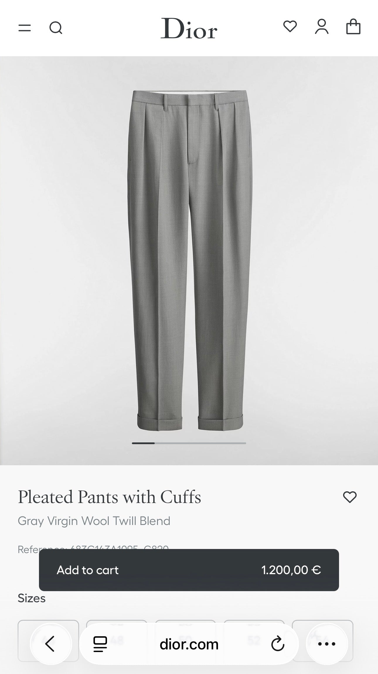 Pantaloni Dior cu pense în croi lejer din lanita foarte subțire de primăvară