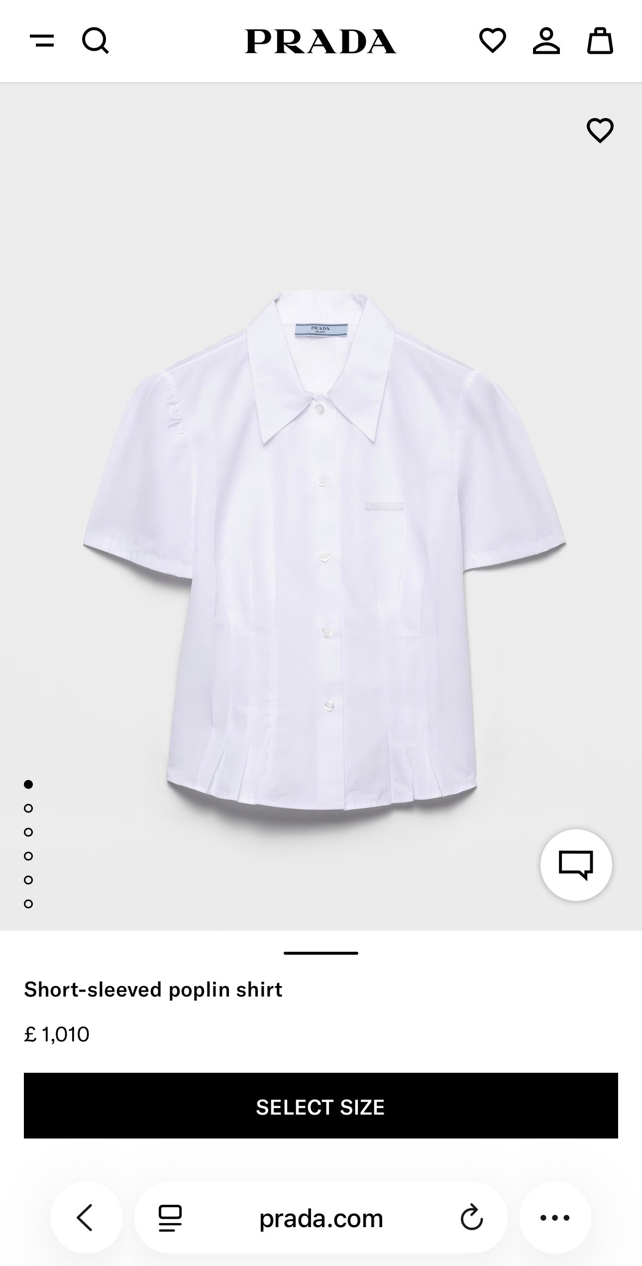 Cămașa Prada clasică cu mânecă 3/4