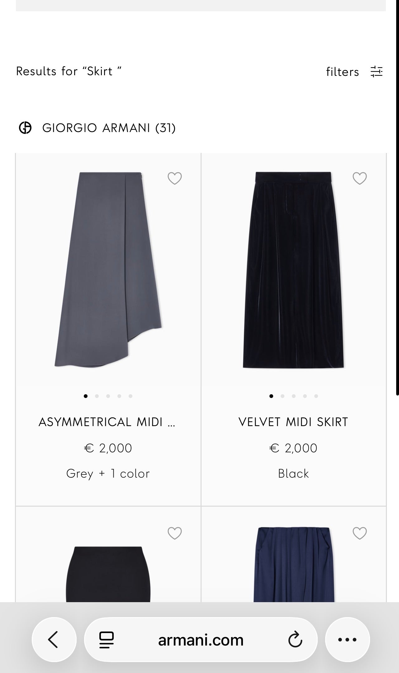 Fustă light camel Armani slit skirt din stofita de primăvară