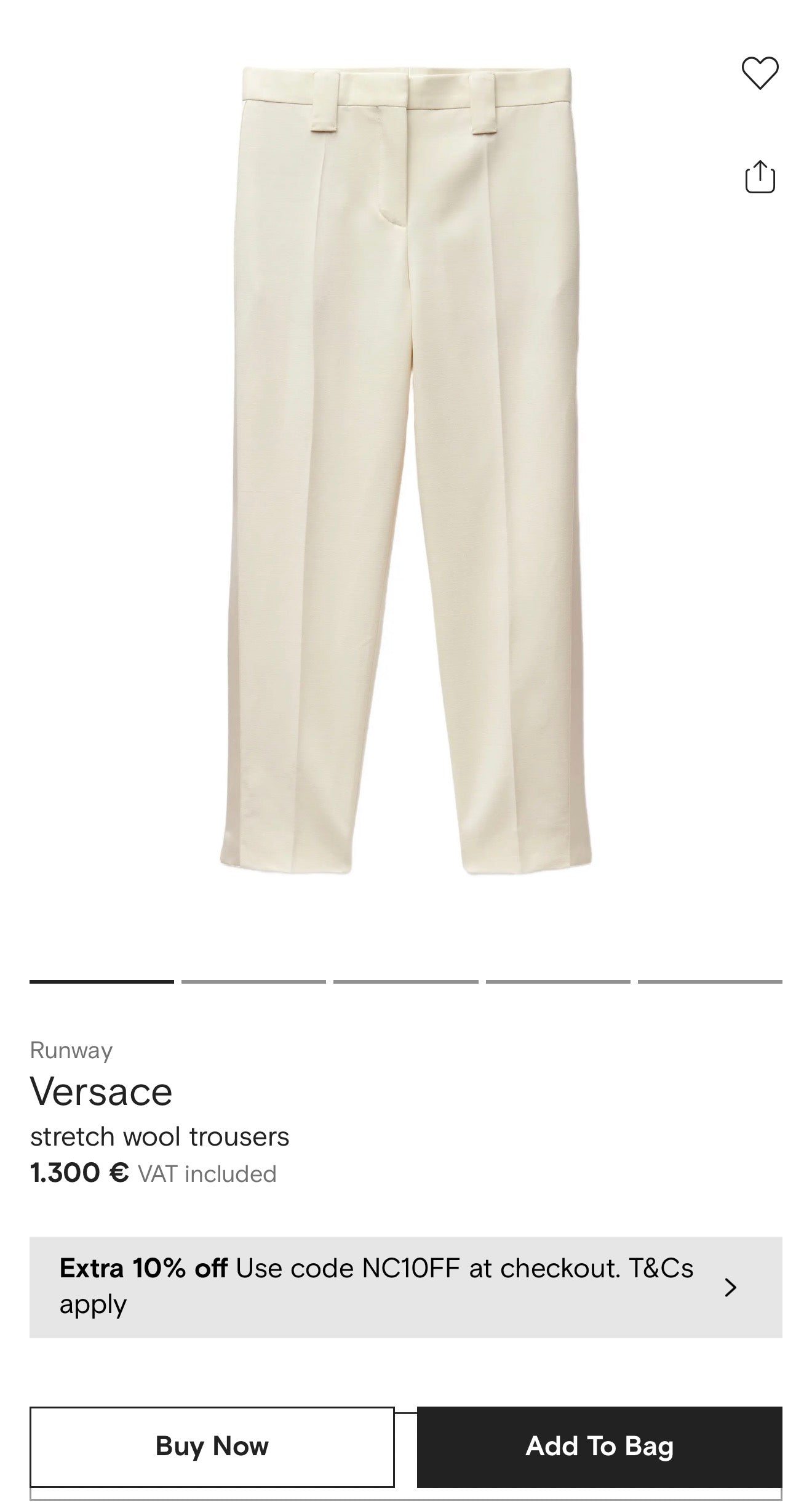 Pantaloni palazzo Versace din bumbac gros de toamnă bubblegum pink cu talie extrem de înaltă