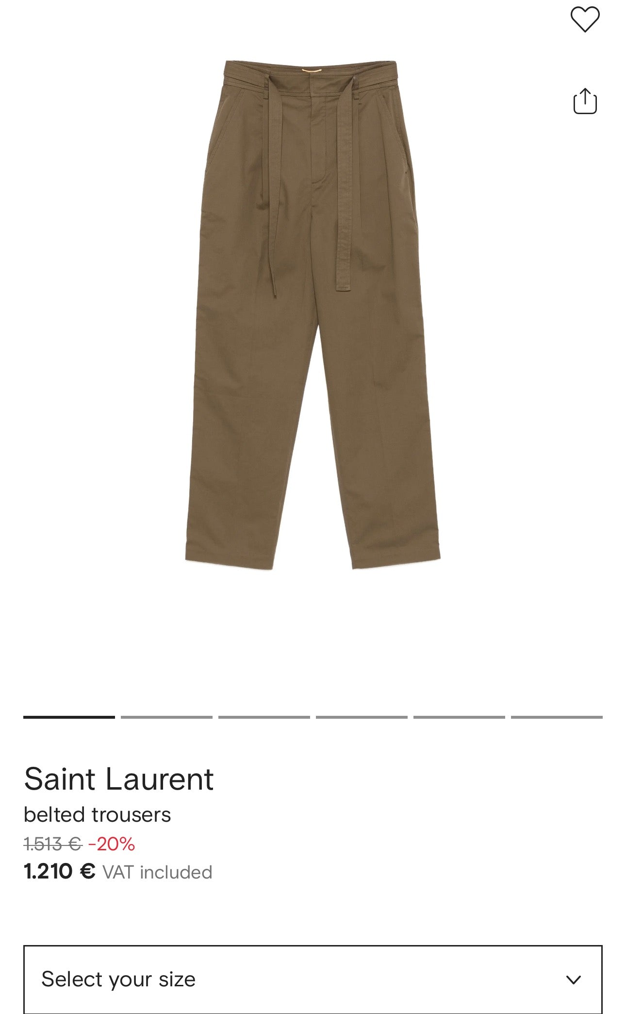 Pantaloni vintage Yves Saint Laurent camel petite din bumbac