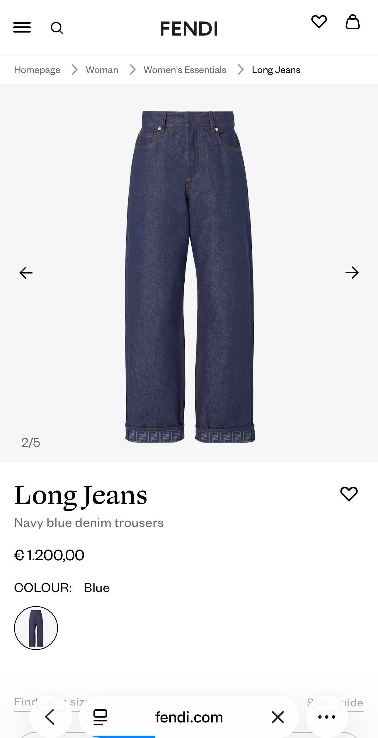 Jeans vintage Fendi negri mom fit cu talie ultra înaltă