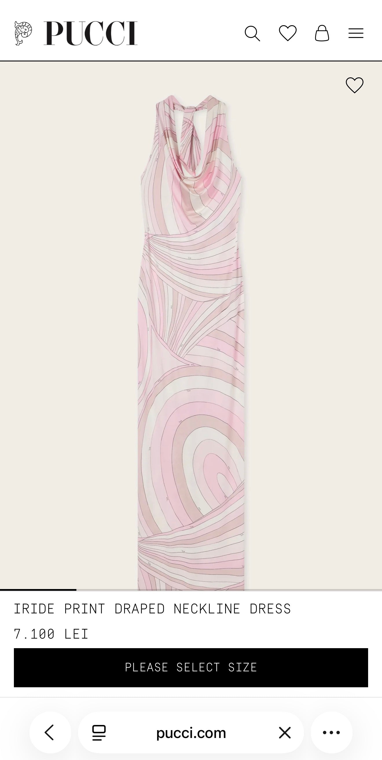Rochie maxi de colecție Emilio Pucci cu print specific brandului