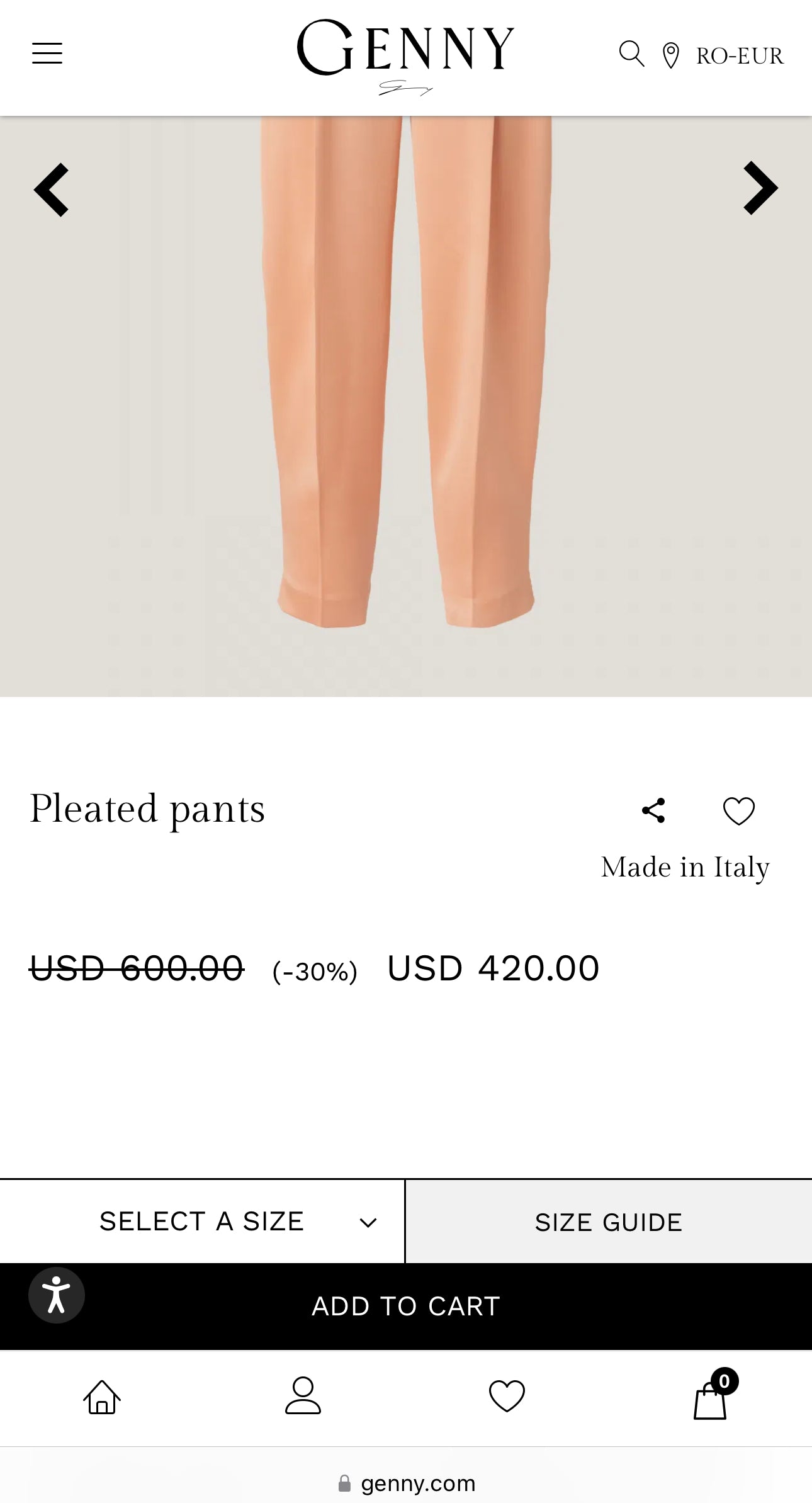 Pantaloni de brand luxury italian Genny din lana pied du coq caramel