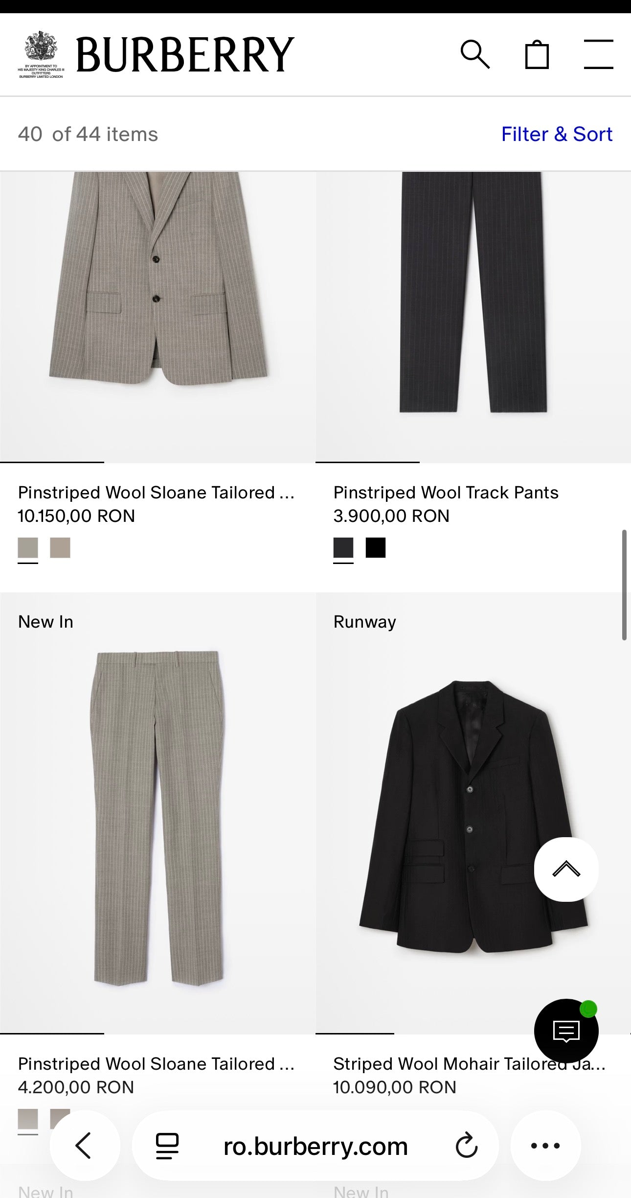 Sacou camel Burberry de vară din bumbac în croi actual