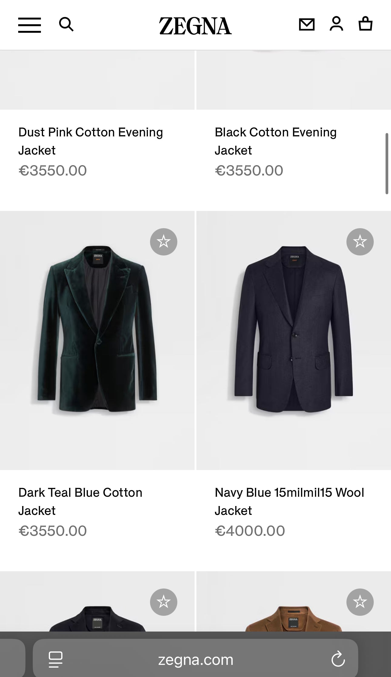 Sacou ultra luxury Zegna din stofă ușor structurată de lana în carouri pied de coq