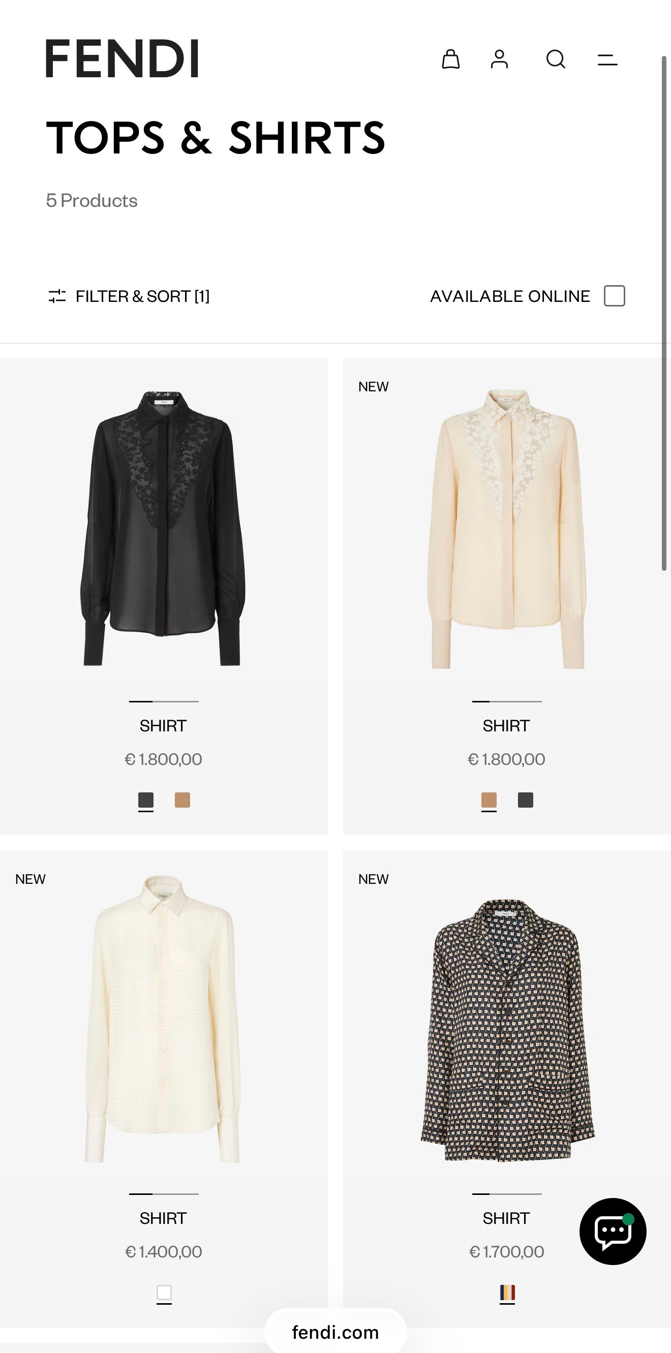 Top Fendi din mătase naturală in croi ultra chic cu fundiță și mâneci ușor bufante