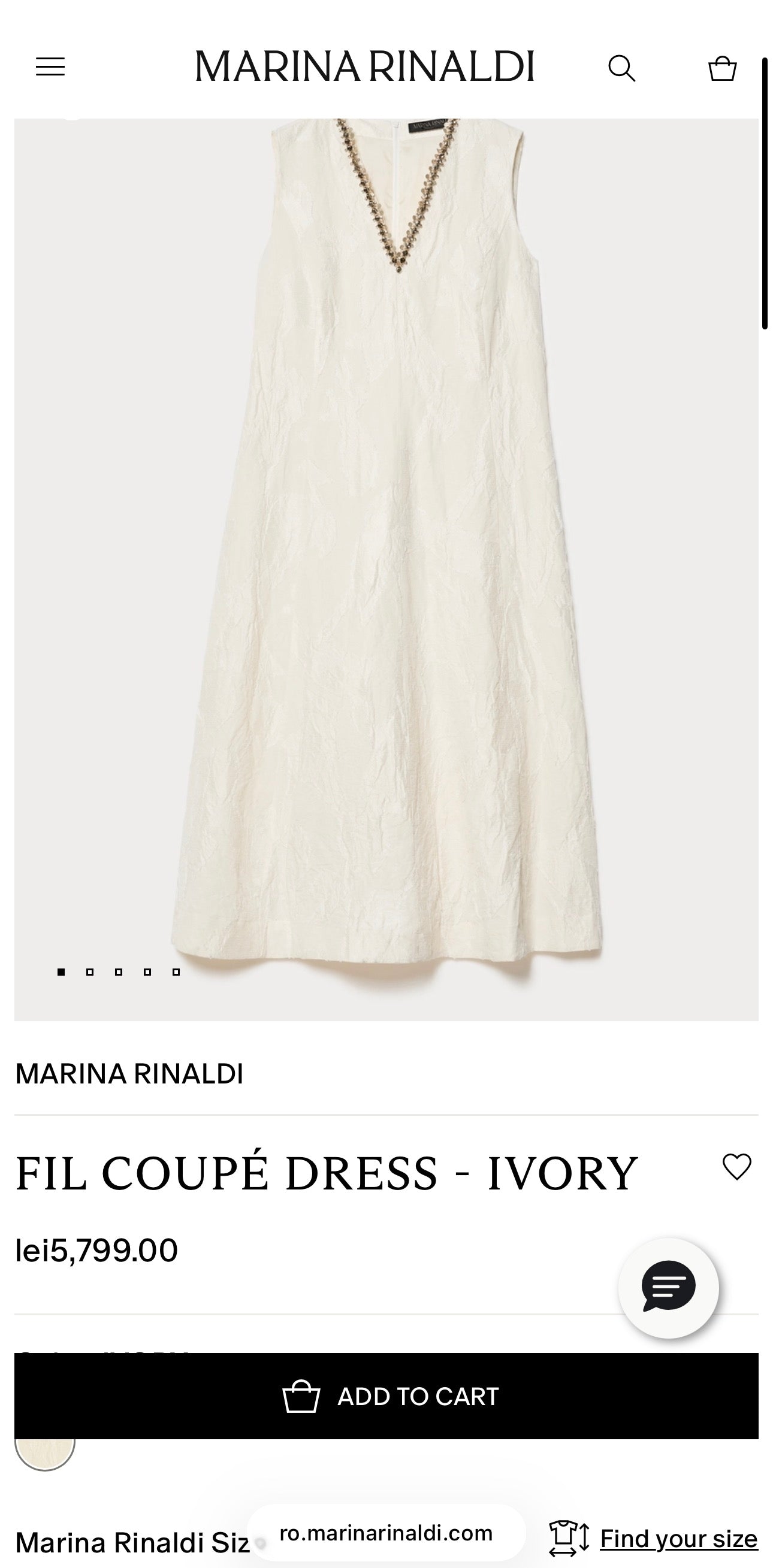 Rochie luxury de brand plus size Marina Rinaldi din in excepțional